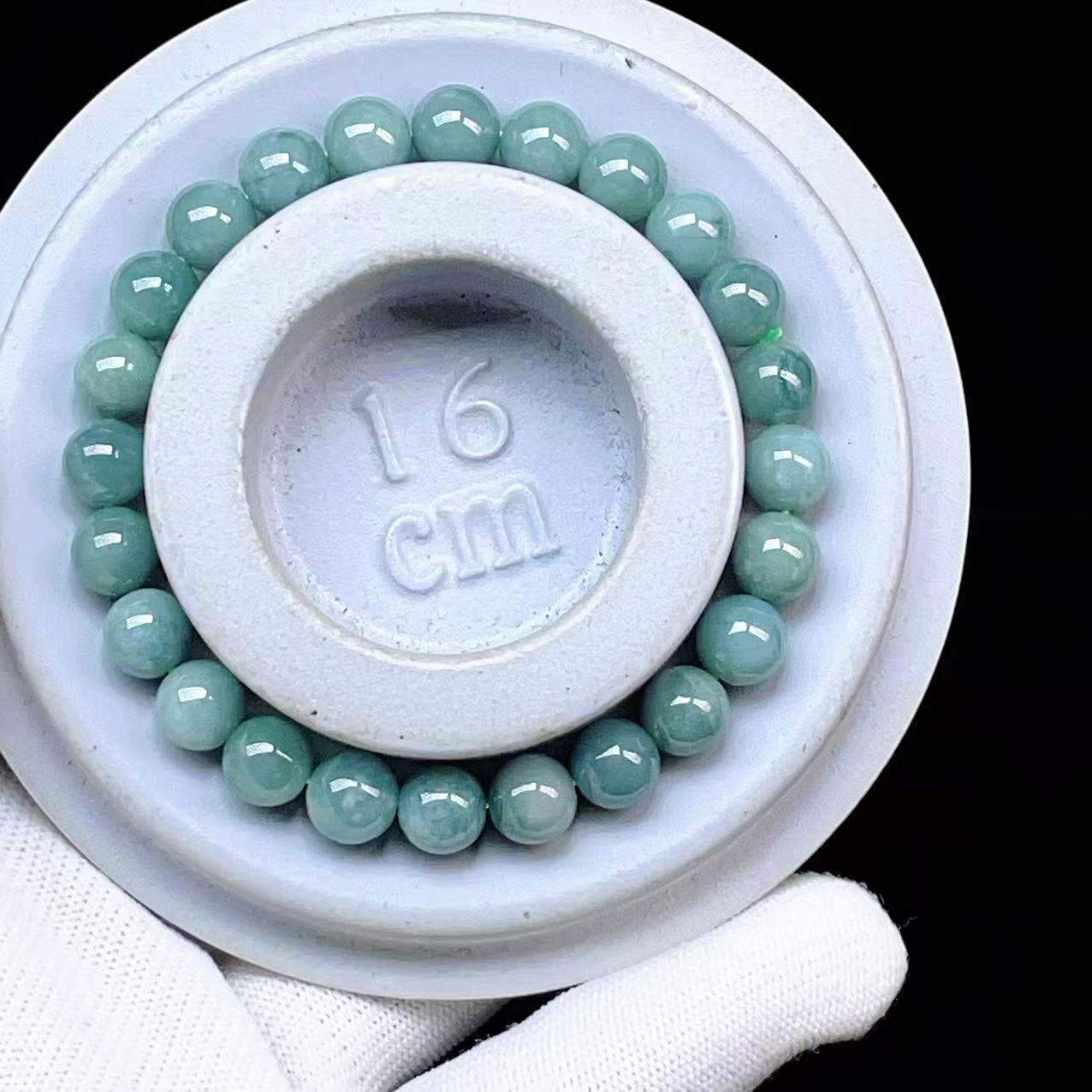 【超希少品・一点限り】翡翠(清代) ◇高品質◇ ミャンマー産本翡翠ブレスレット（鑑別書付） 7mm