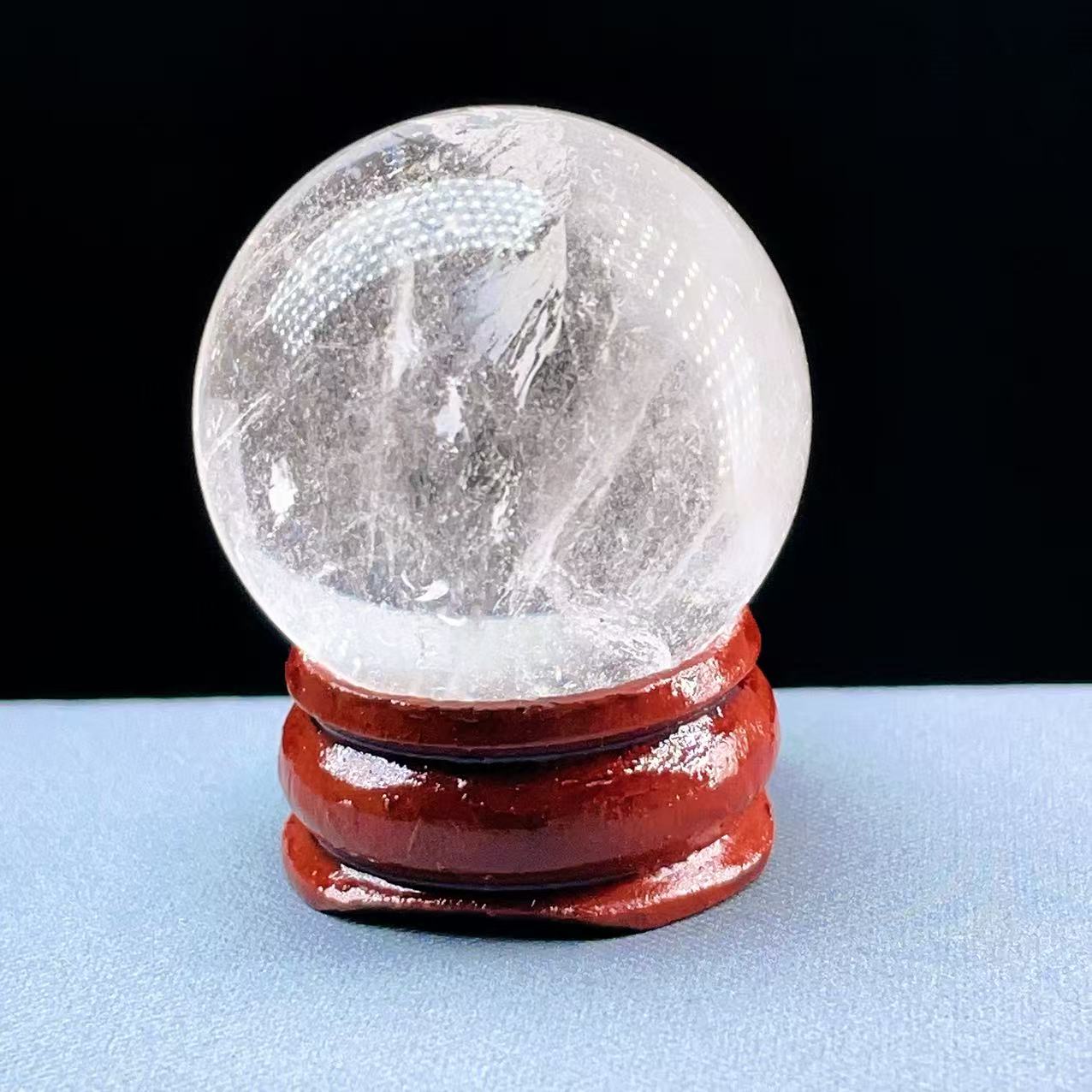 PROME 天然石【一点物】水晶・アイリスクォーツ・28-32mm・ブラジル産