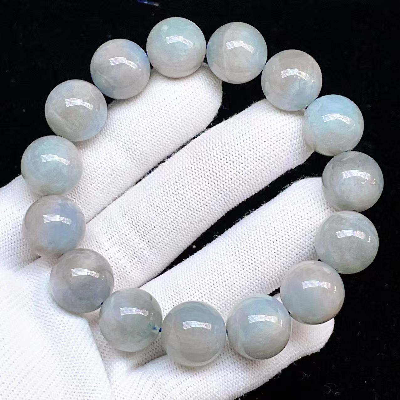 PROME 天然石 一点物・高品質・再入荷困難・特別色・モスアクアマリン・Moss Aquamarine・ブラックスターアクアマリン・ブラジル産・ブレスレット・ v65698