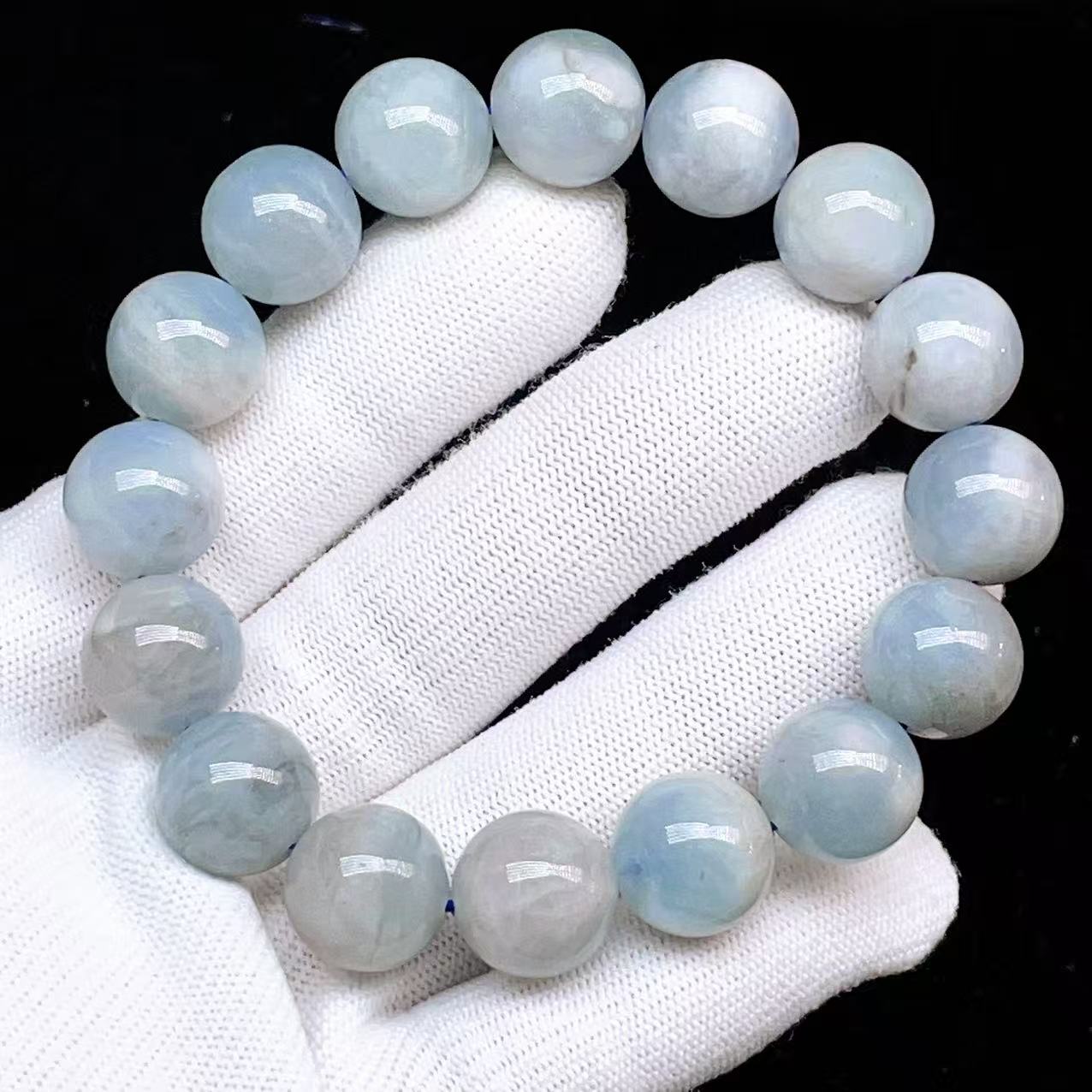 PROME 天然石 一点物・高品質・再入荷困難・特別色・モスアクアマリン・Moss Aquamarine・ブラックスターアクアマリン・ブラジル産・ブレスレット・ v65717