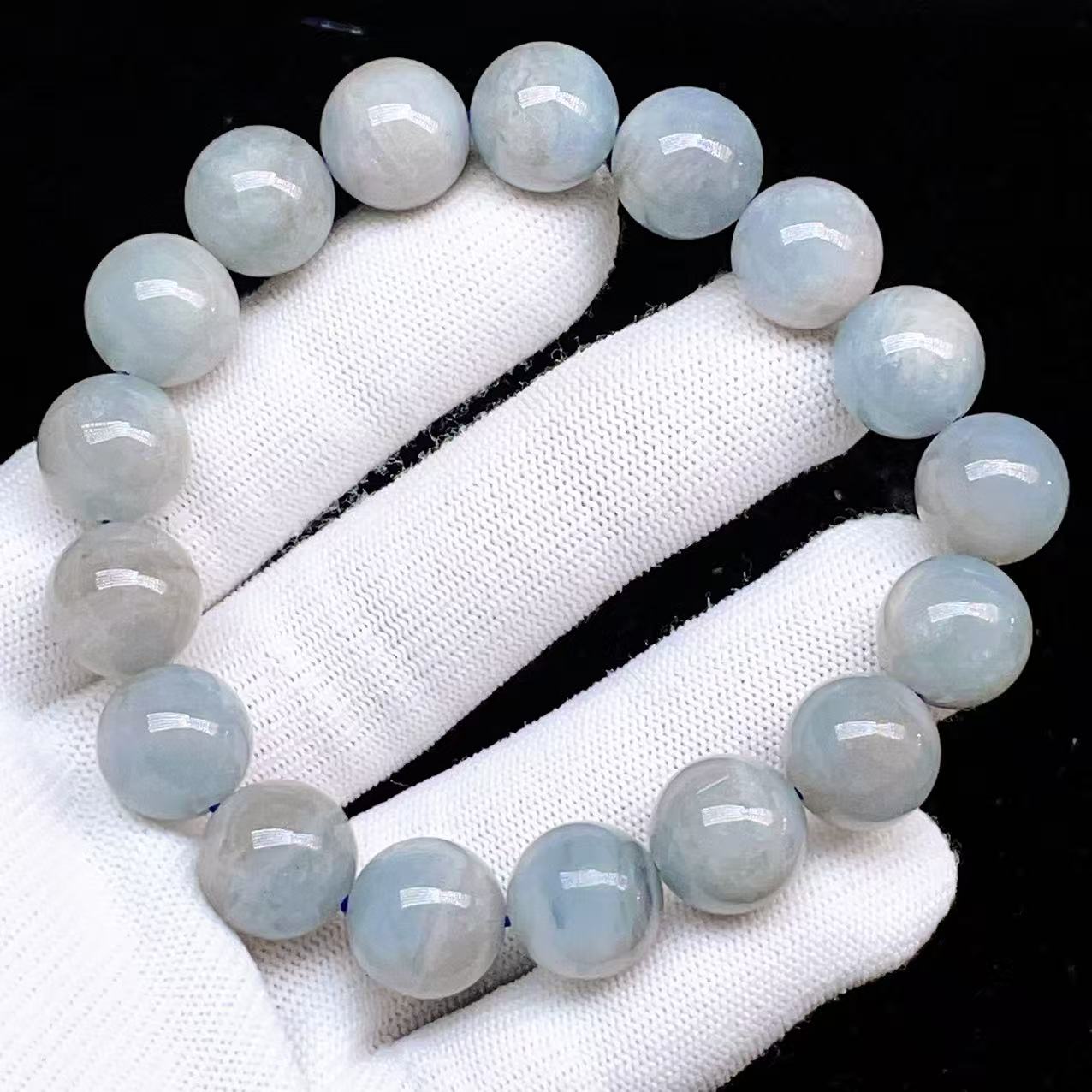 PROME 天然石 一点物・高品質・再入荷困難・特別色・モスアクアマリン・Moss Aquamarine・ブラックスターアクアマリン・ブラジル産・ブレスレット・ v65740