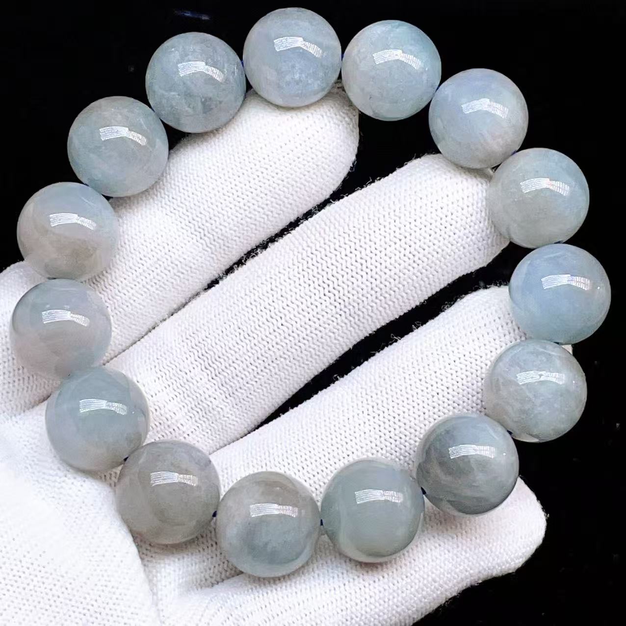 PROME 天然石 一点物・高品質・再入荷困難・特別色・モスアクアマリン・Moss Aquamarine・ブラックスターアクアマリン・ブラジル産・ブレスレット・ v65746