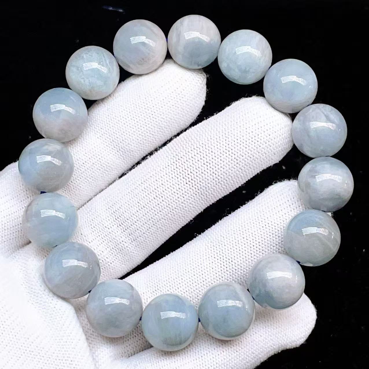 PROME 天然石 一点物・高品質・再入荷困難・特別色・モスアクアマリン・Moss Aquamarine・ブラックスターアクアマリン・ブラジル産・ブレスレット・ v65768