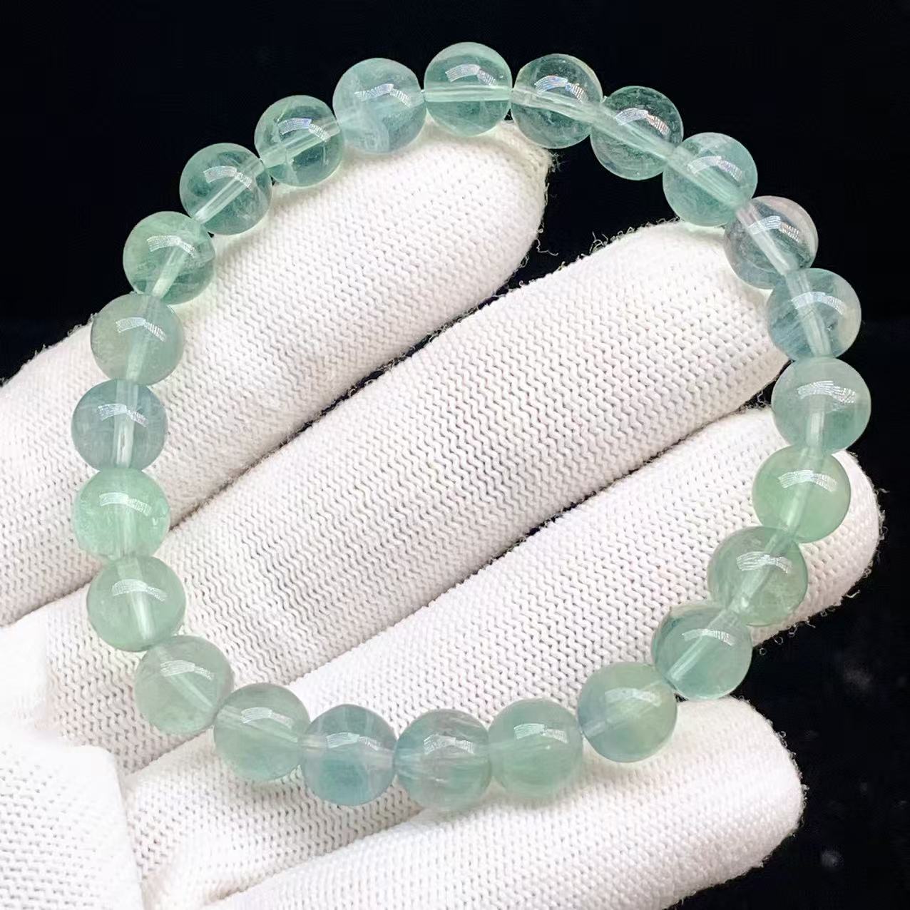 一点物　天然石　ハンドメイドブレス PROME 天然石【一点物】高品質・特別色・グリーンフローライト