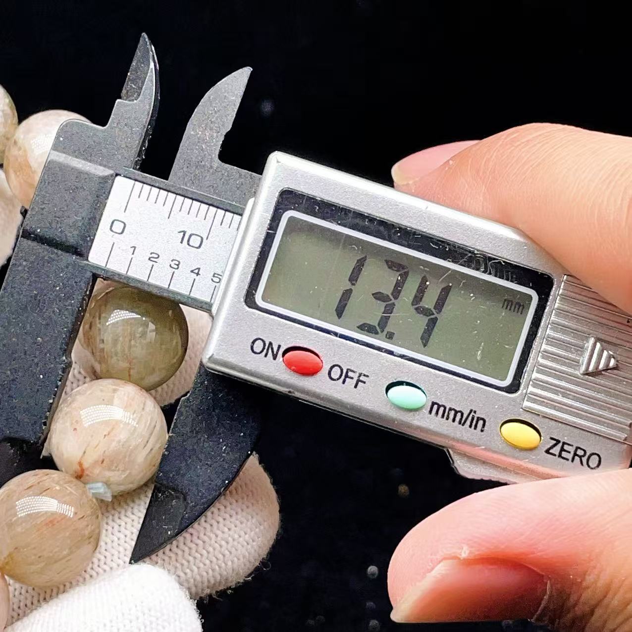 PROME 天然石【一点物】高品質・特別色・サゲニティック・ラビットヘア 