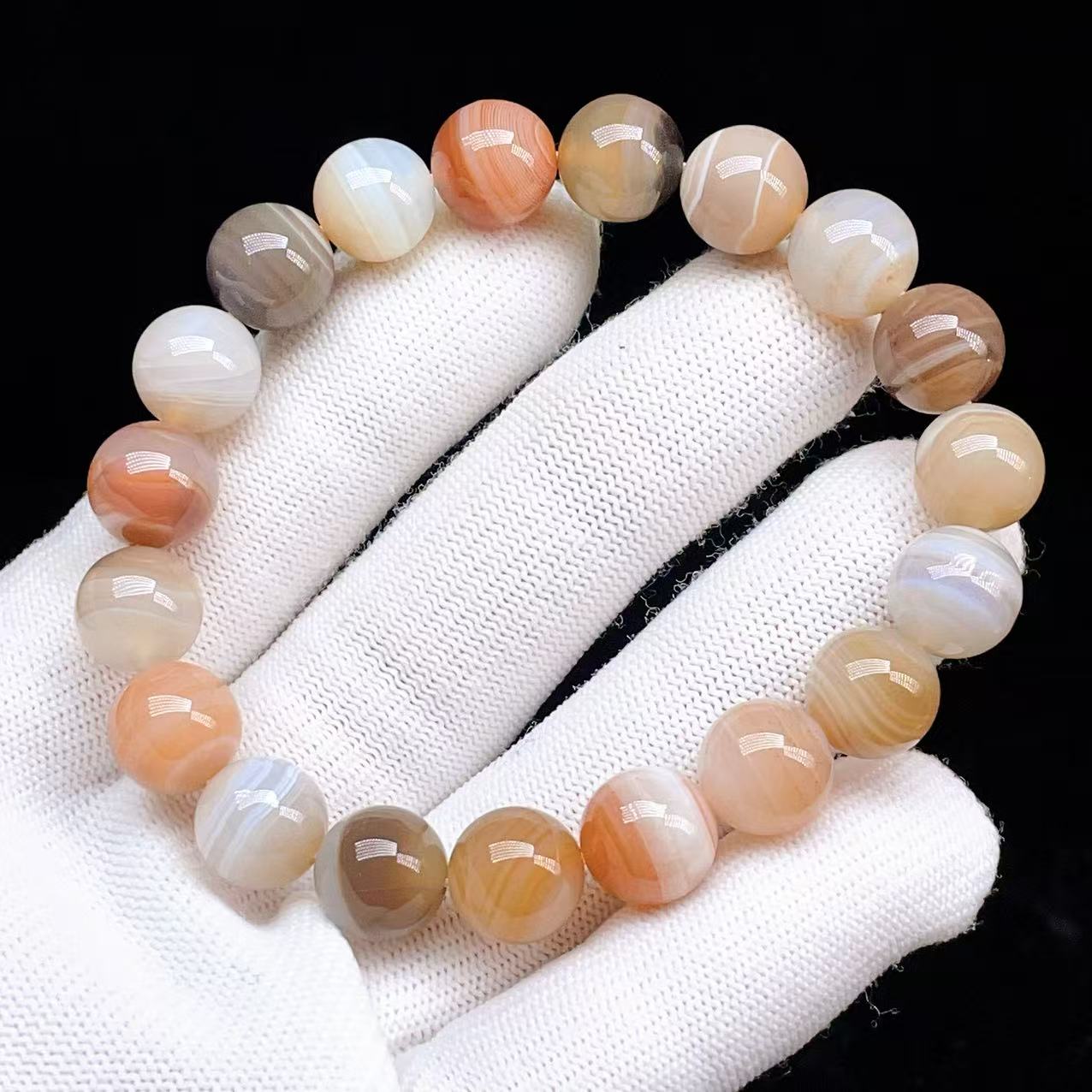 PROME 天然石【一点物】高品質・ペルシャアゲート・ペルシャ湾瑪瑙・ペルシャ湾産・ブレスレット・V69468