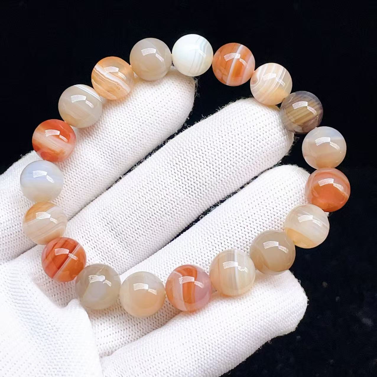 PROME 天然石【一点物】高品質・ペルシャアゲート・ペルシャ湾瑪瑙・ペルシャ湾産・ブレスレット・V69475