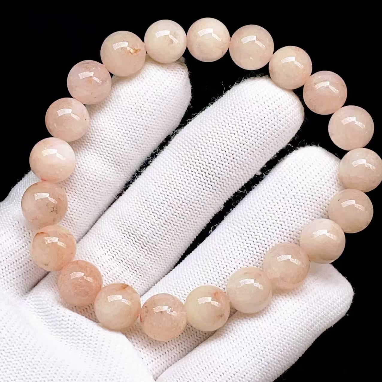 PROME 天然石【一点物】高品質・濃いめ・再入荷困難・アイスクリスタル・マニカラン水晶・蝕像水晶・マニカラン産・ブレスレット・v69979