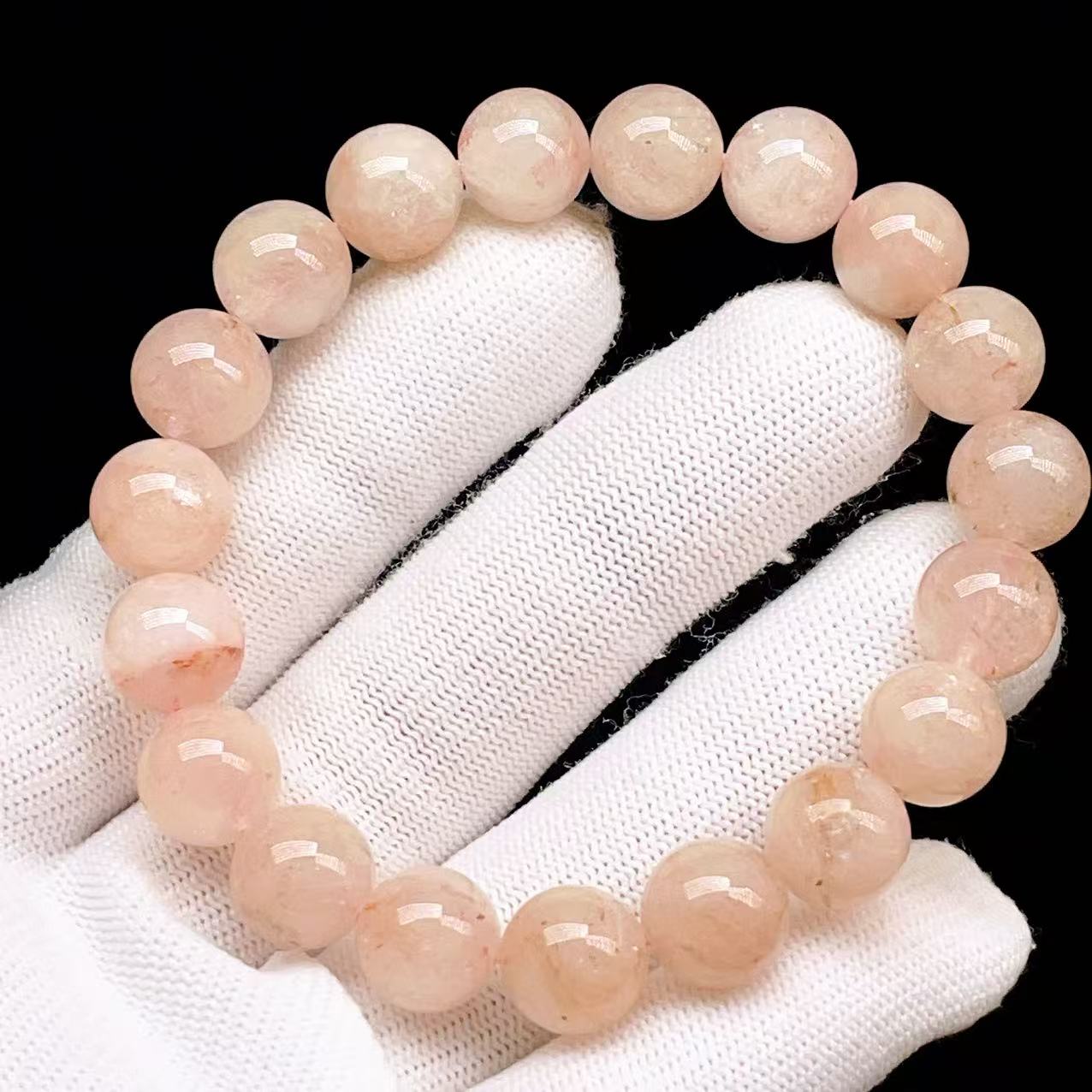 PROME 天然石【一点物】高品質・濃いめ・再入荷困難・アイスクリスタル・マニカラン水晶・蝕像水晶・マニカラン産・ブレスレット・v70054