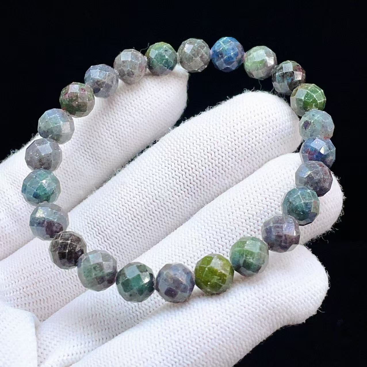 PROME 天然石【一点物】希少鉱・ミラーボールカット・ルビーインカイヤ