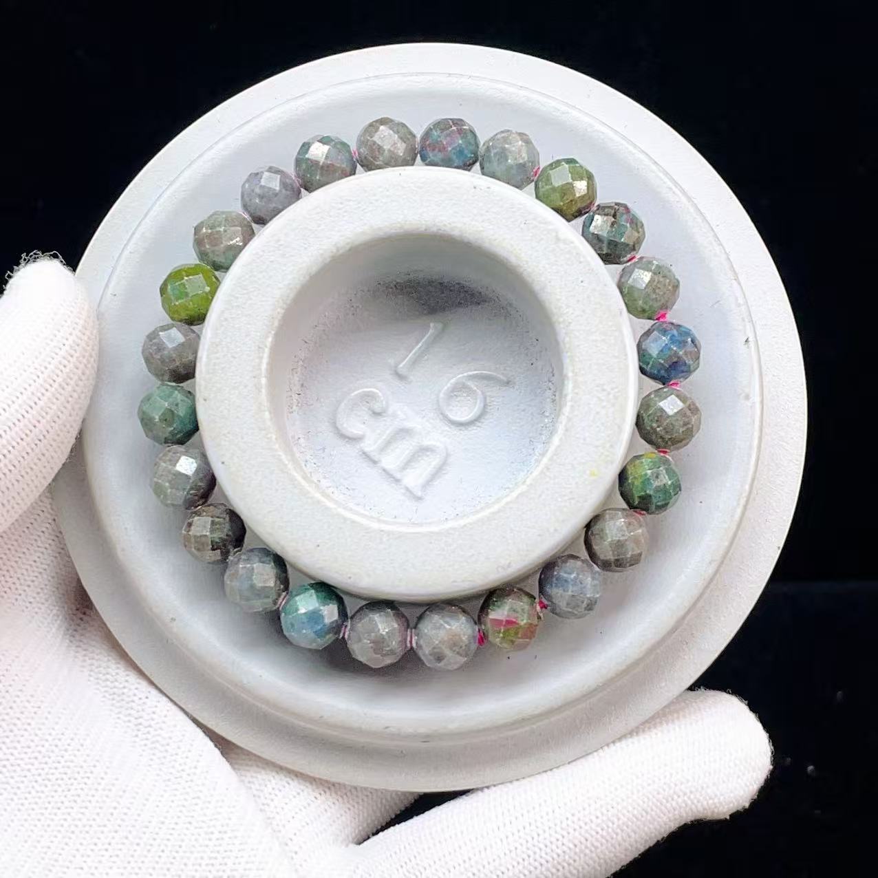 PROME 天然石【一点物】希少鉱・ミラーボールカット・ルビーインカイヤ