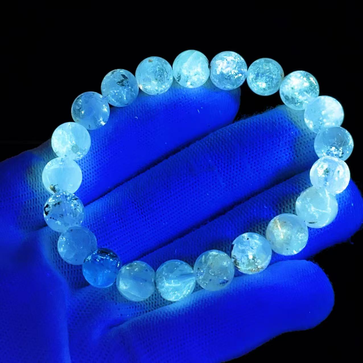 PROME 天然石【一点物】高品質・オイルインクォーツ・石油入り水晶・パキスタン産・ブレスレット・V77604
