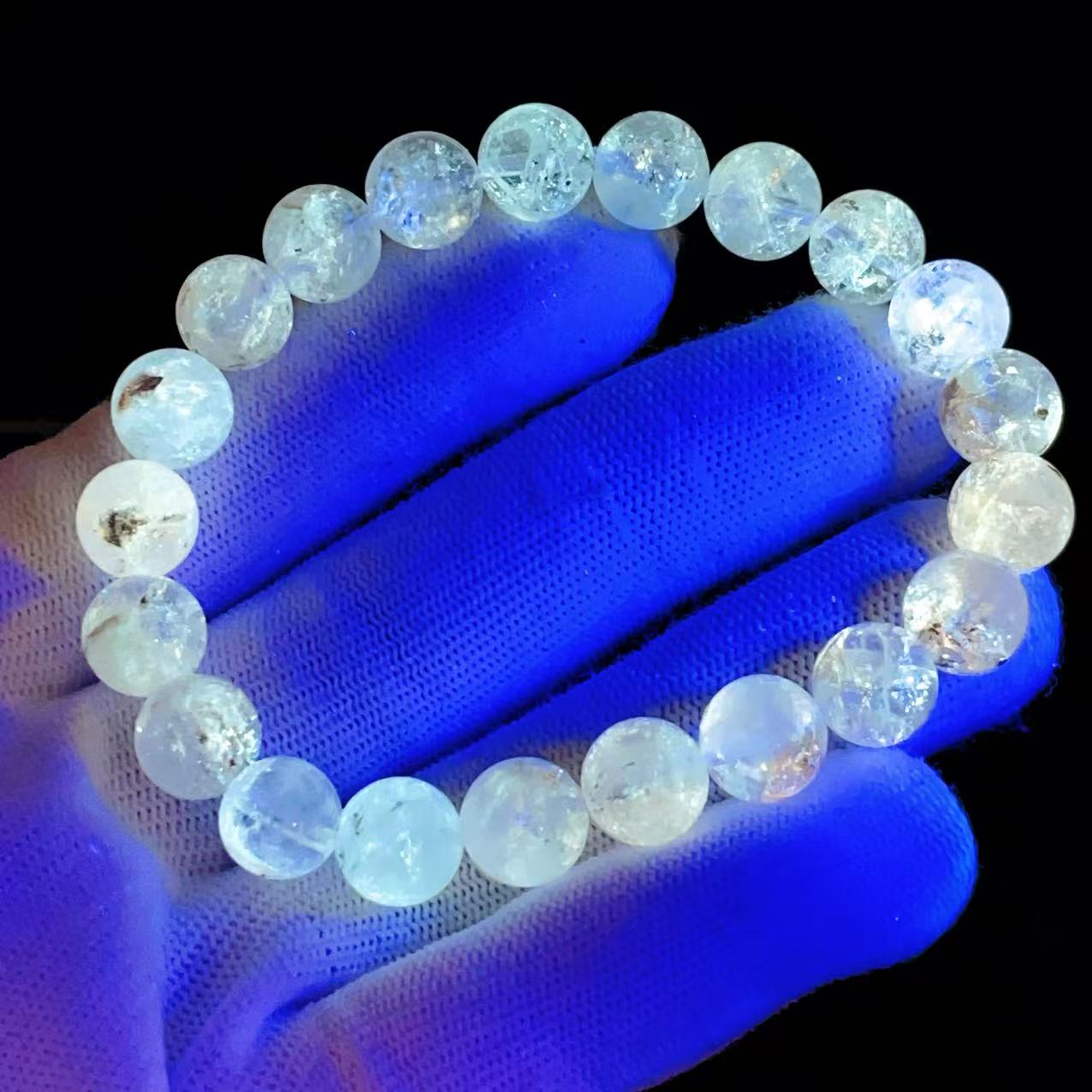 PROME 天然石【一点物】高品質・オイルインクォーツ・石油入り水晶・パキスタン産・ブレスレット・V77607