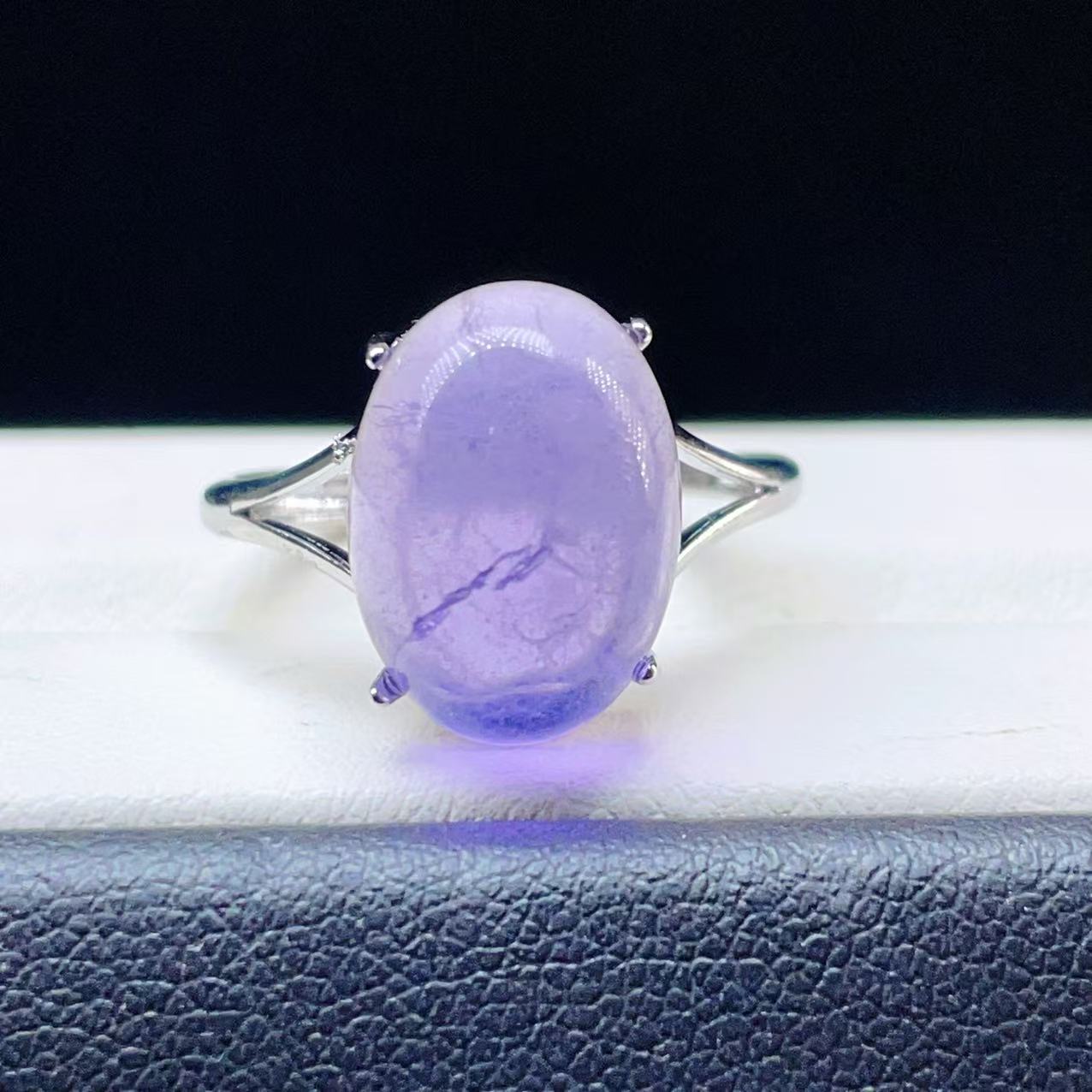 PROME 天然石【一点物】限定品・再入荷不可・フローライト・白銅指輪・フリーサイズ・・V77647