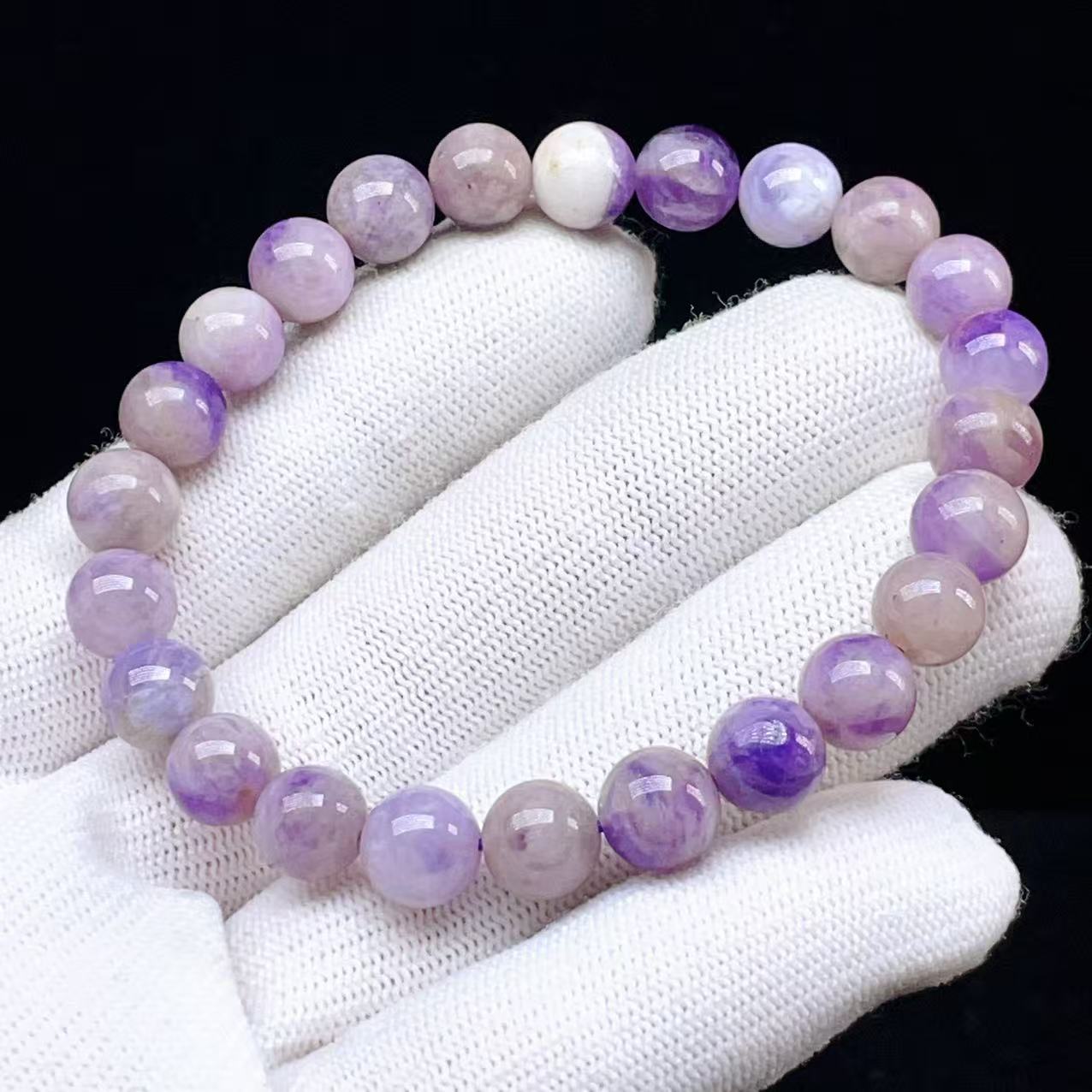 PROME 天然石【一点物】アメシスティンクォーツ・紫石英・Amethystine quartz・ブラジル産・ブレスレット ・V77735