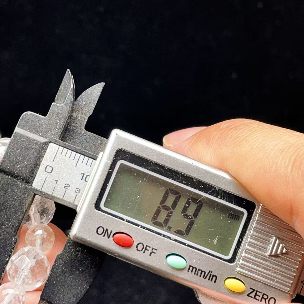 ブラジル産天然水晶、波カット15.5mm PROME 天然石【一点物】高品質・特別カット・水晶・ブラジル産