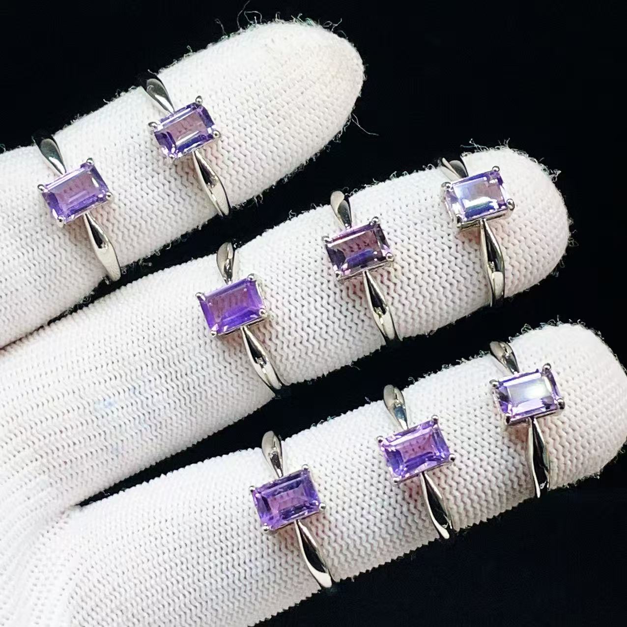 Yahoo! Yahoo!ショッピング(ヤフー ショッピング)PROME 天然石 特別仕様品・アメジスト・白銅指輪・フリーサイズ・P5468