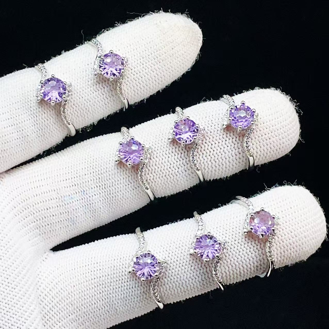 Yahoo! Yahoo!ショッピング(ヤフー ショッピング)PROME 天然石 特別仕様品・アメジスト・白銅指輪・フリーサイズ・P5471