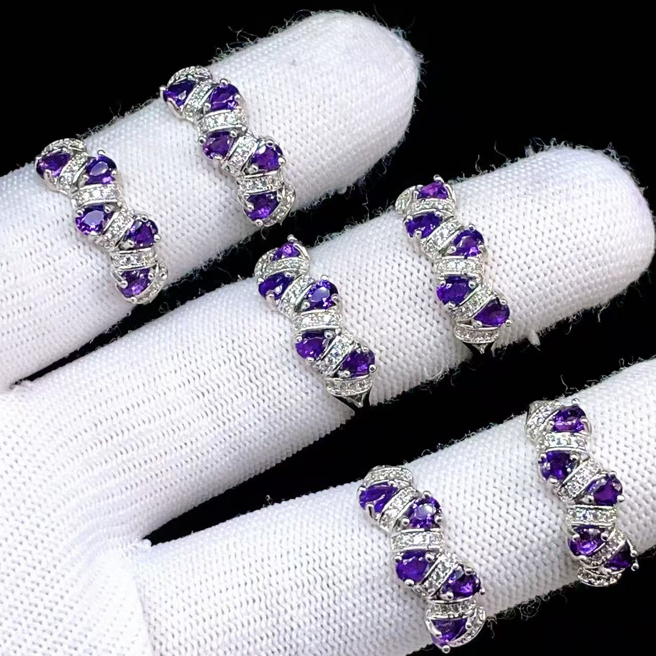 Yahoo! Yahoo!ショッピング(ヤフー ショッピング)PROME 天然石 特別仕様品・限定品・再入荷不可・アメジスト・白銅指輪・フリーサイズ・p5655