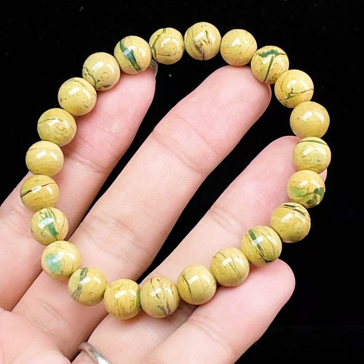 Yahoo! Yahoo!ショッピング(ヤフー ショッピング)PROME 天然石【一点物】超希少鉱物 ・ウッドグレインマイカインカルセドニー・マダガスカル産・癒し・木目模様・癒しの玉髄・ブレスレットv57163