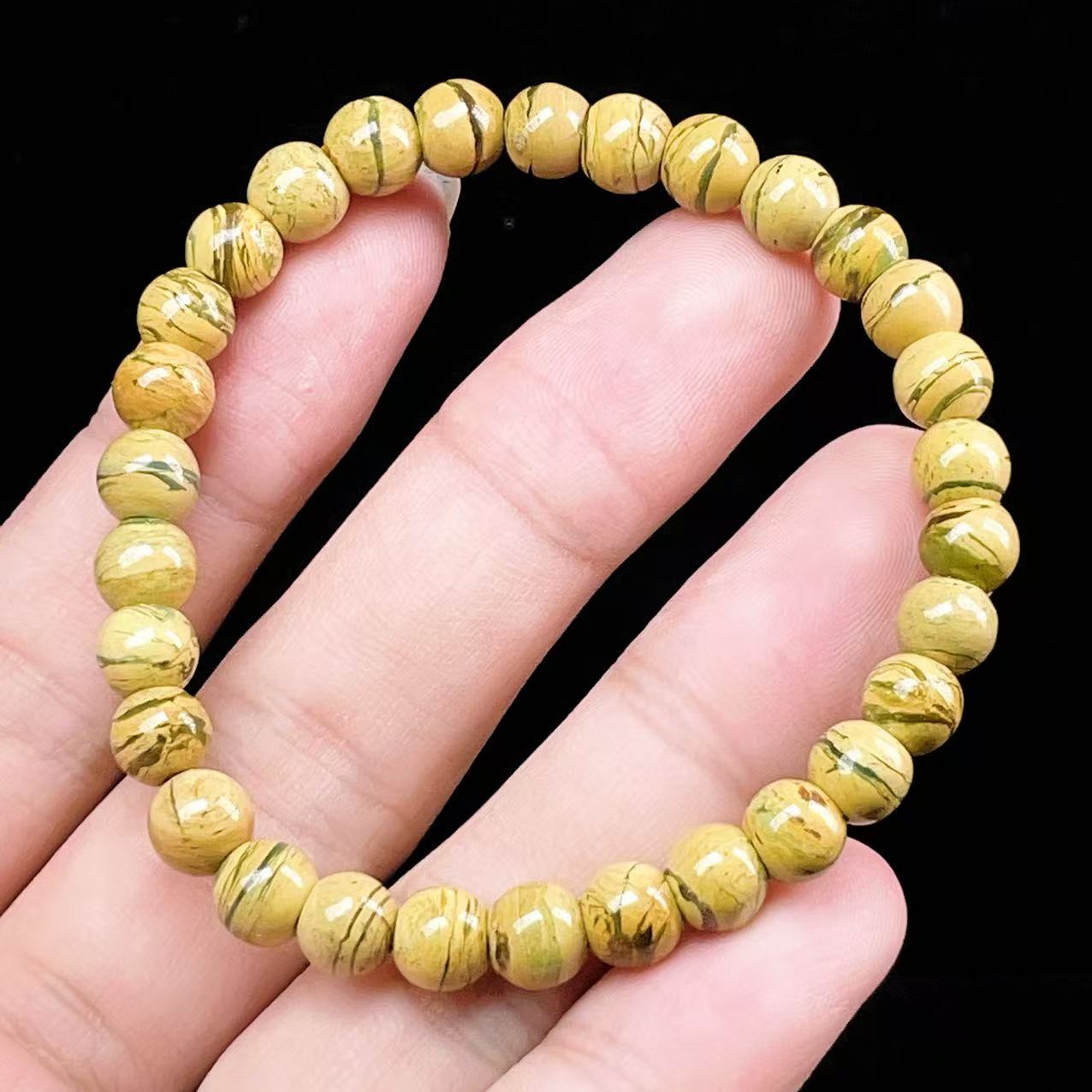 Yahoo! Yahoo!ショッピング(ヤフー ショッピング)PROME 天然石【一点物】超希少鉱物 ・ウッドグレインマイカインカルセドニー・マダガスカル産・癒し・木目模様・癒しの玉髄・ブレスレットv57167