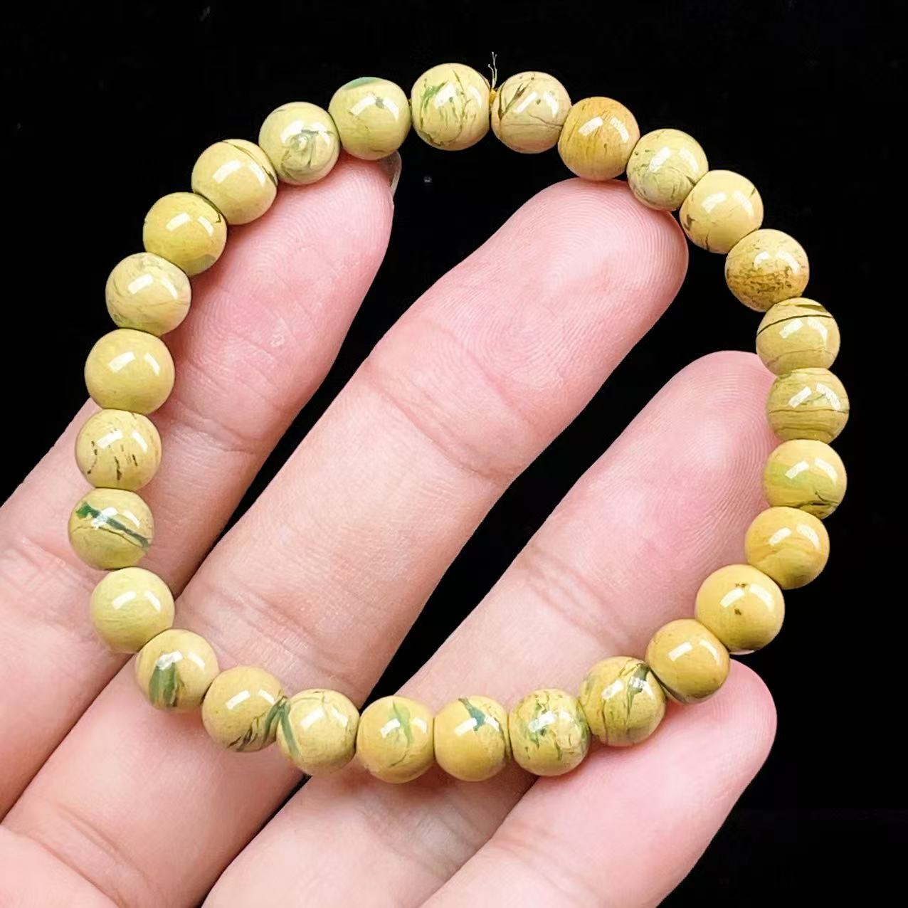 Yahoo! Yahoo!ショッピング(ヤフー ショッピング)PROME 天然石【一点物】超希少鉱物 ・ウッドグレインマイカインカルセドニー・マダガスカル産・癒し・木目模様・癒しの玉髄・ブレスレットv57173