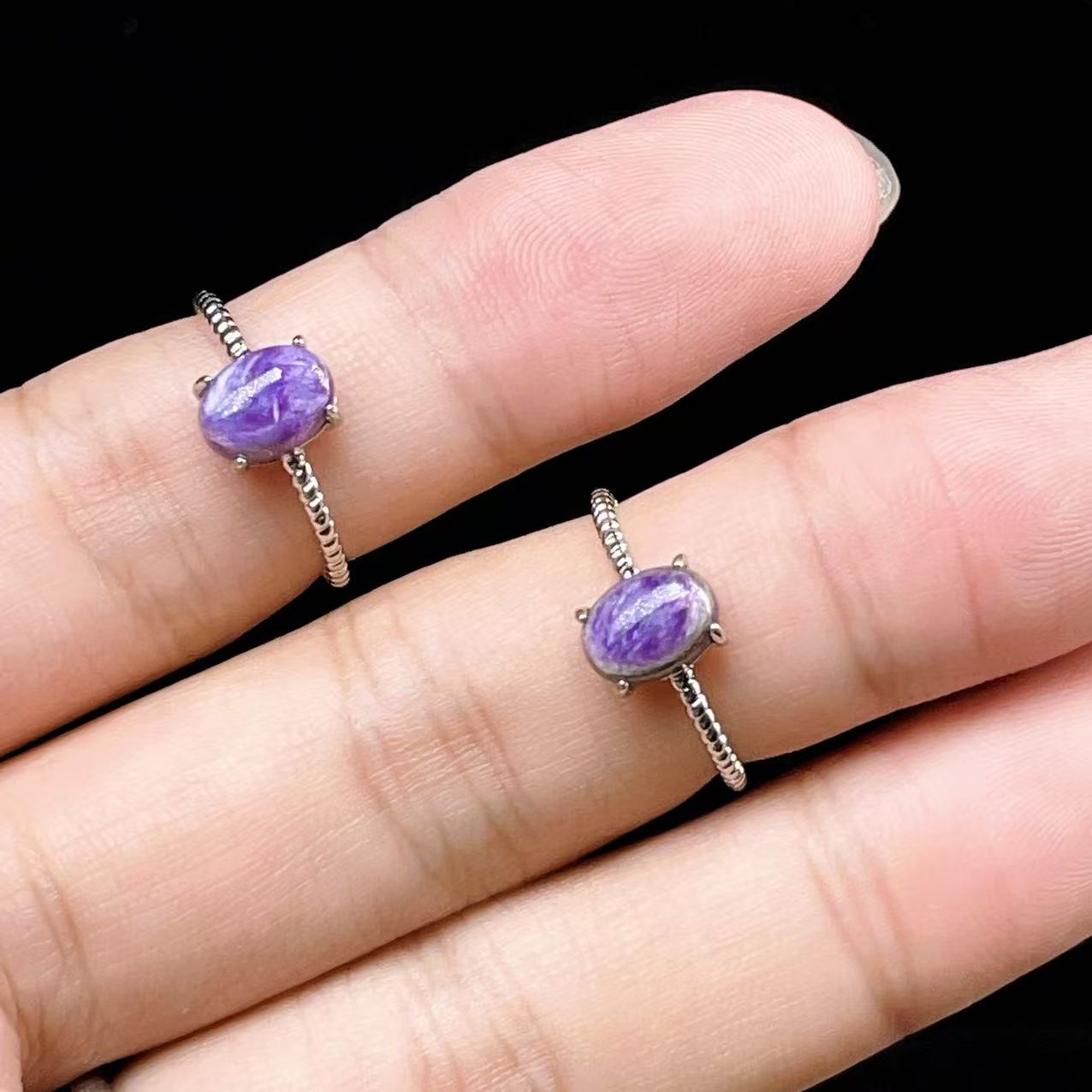 Yahoo! Yahoo!ショッピング(ヤフー ショッピング)PROME 天然石・特別仕様品・再入荷不可・チャロアイト・白銅指輪・フリーサイズ・p5351
