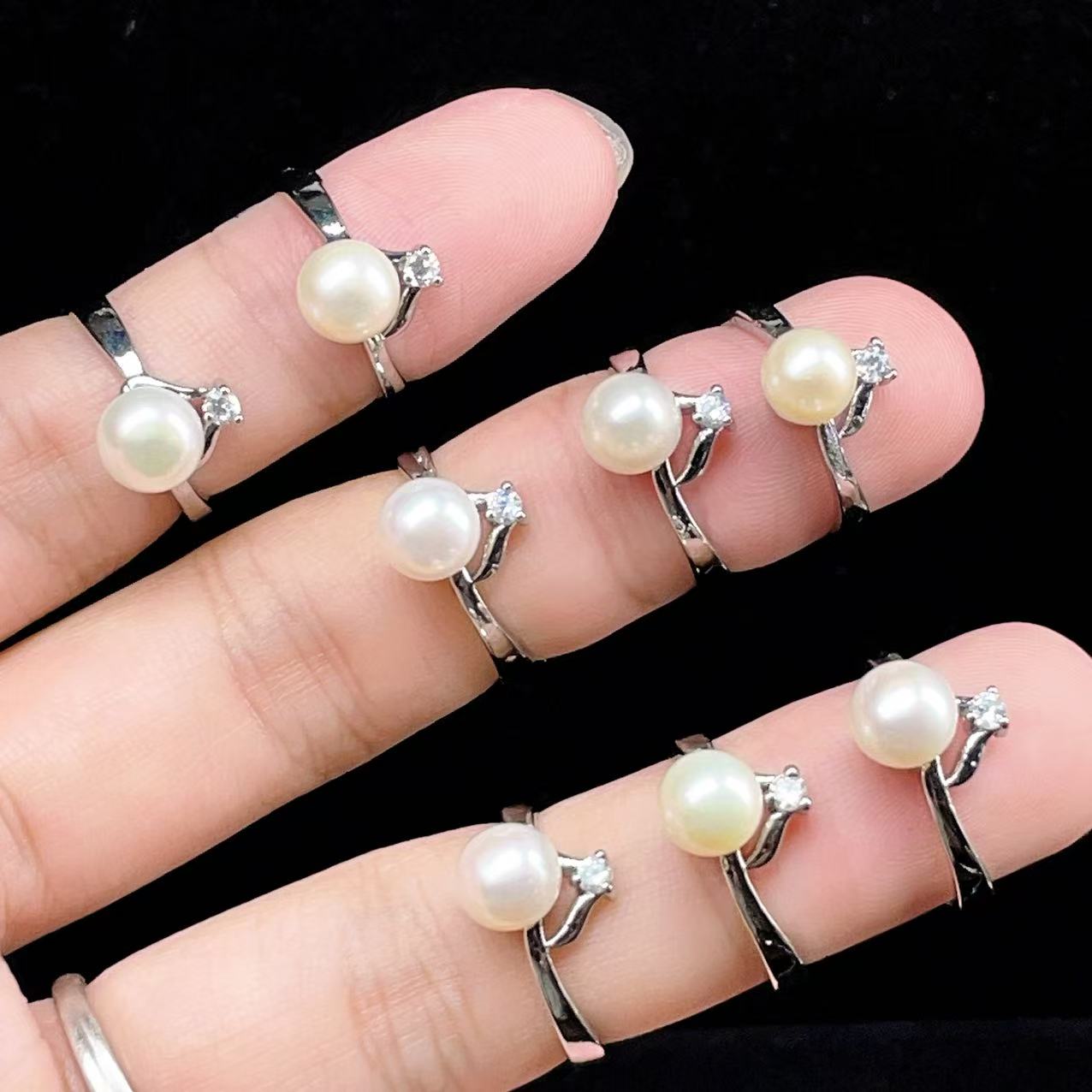 Yahoo! Yahoo!ショッピング(ヤフー ショッピング)PROME 天然石・特別仕様品・再入荷不可・淡水パール・白銅指輪・フリーサイズ・p5357