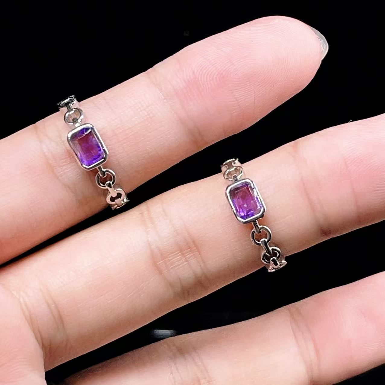 Yahoo! Yahoo!ショッピング(ヤフー ショッピング)PROME 天然石・特別仕様品・再入荷不可・アメジスト・白銅指輪・フリーサイズ・p5365