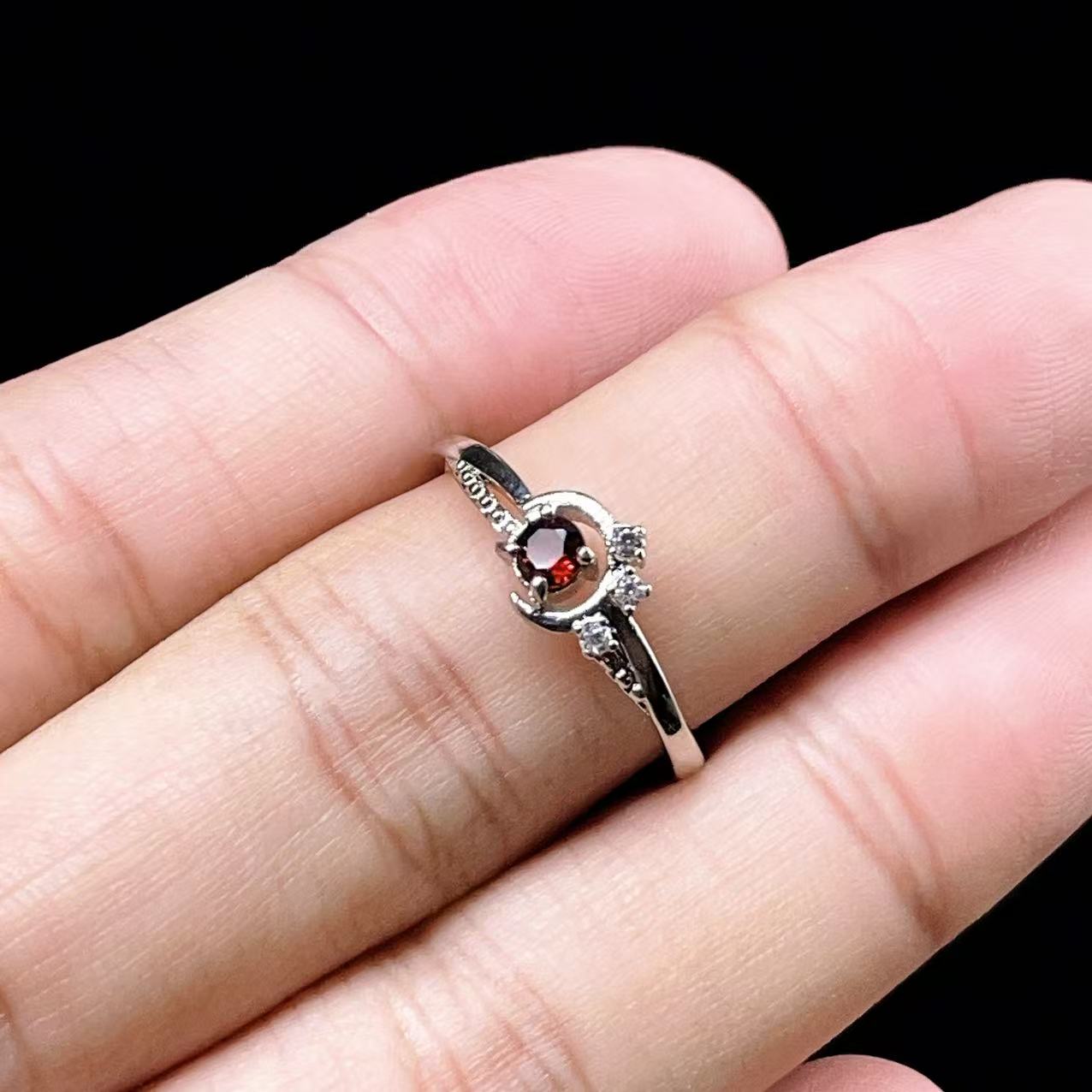 Yahoo! Yahoo!ショッピング(ヤフー ショッピング)PROME 天然石・特別仕様品・再入荷不可・ガーネット・白銅指輪・フリーサイズ・p5371