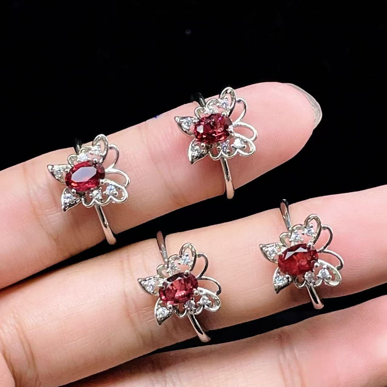 Yahoo! Yahoo!ショッピング(ヤフー ショッピング)PROME 天然石・特別仕様品・再入荷不可・ガーネット・白銅指輪・フリーサイズ・p5375