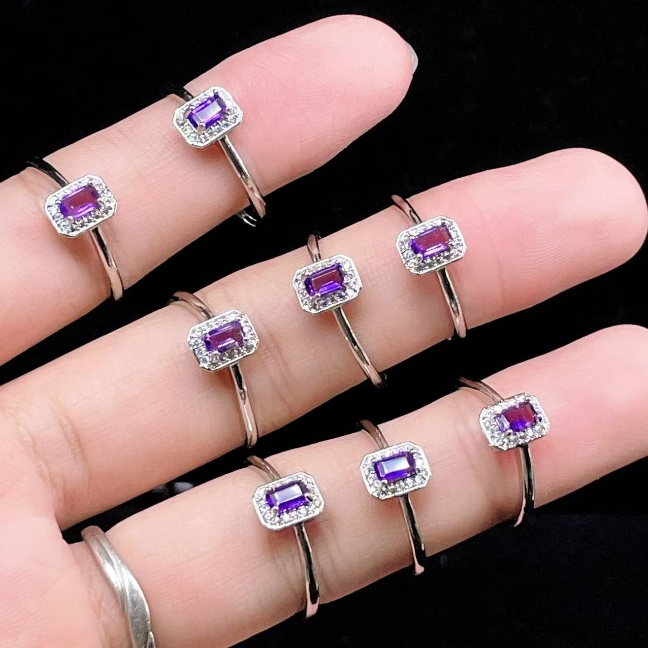 Yahoo! Yahoo!ショッピング(ヤフー ショッピング)PROME 天然石・特別仕様品・再入荷不可・アメジスト・白銅指輪・フリーサイズ・p5377