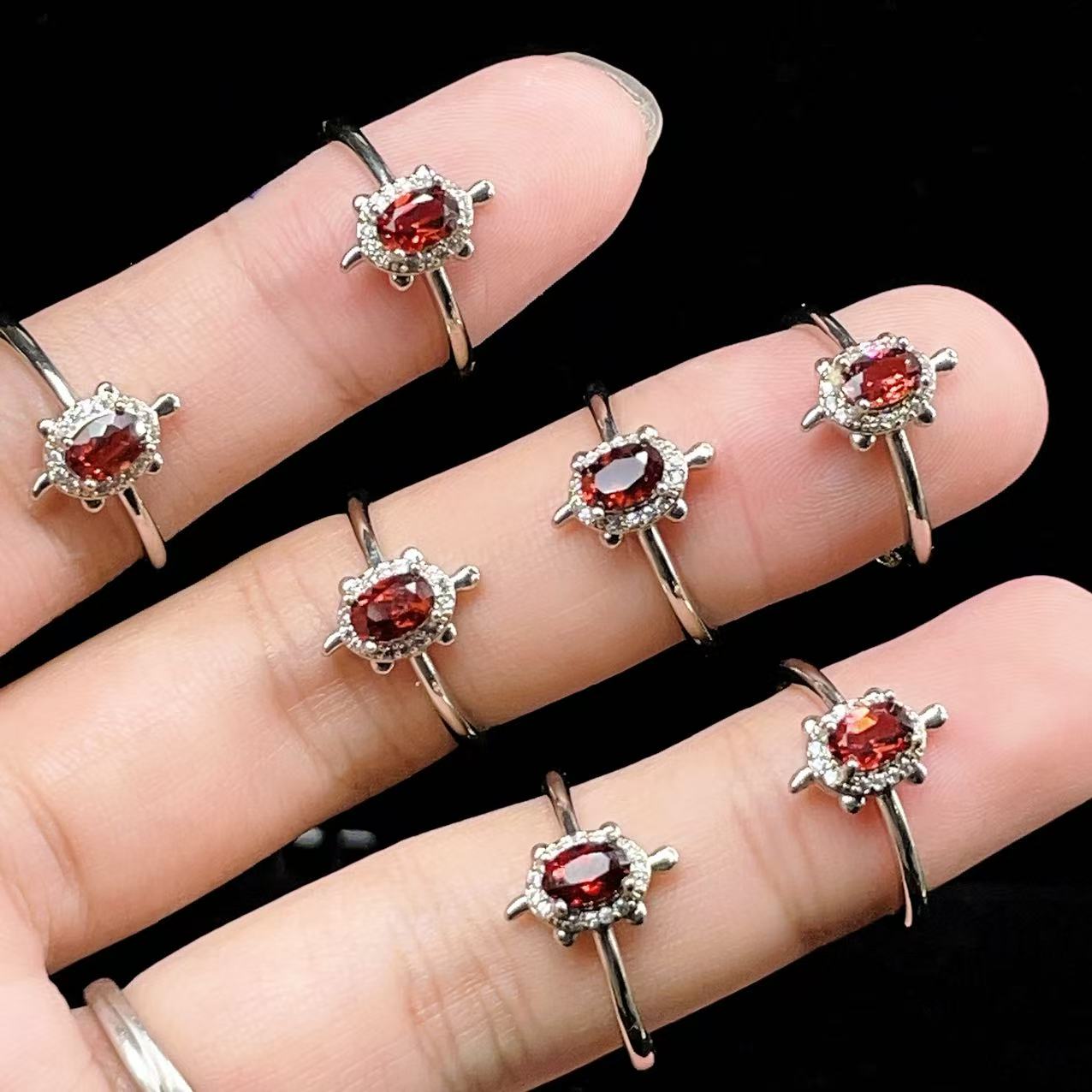 Yahoo! Yahoo!ショッピング(ヤフー ショッピング)PROME 天然石・特別仕様品・再入荷不可・ガーネット・白銅指輪・フリーサイズ・p5379