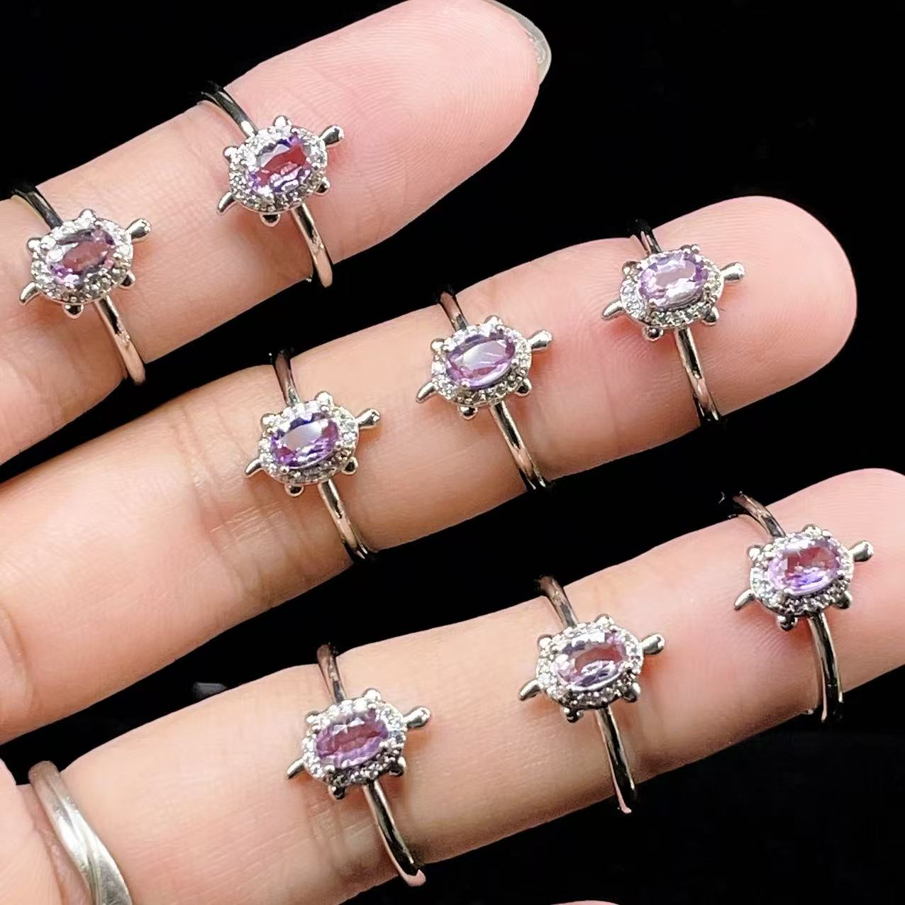 Yahoo! Yahoo!ショッピング(ヤフー ショッピング)PROME 天然石・特別仕様品・再入荷不可・アメジスト・白銅指輪・フリーサイズ・p5380