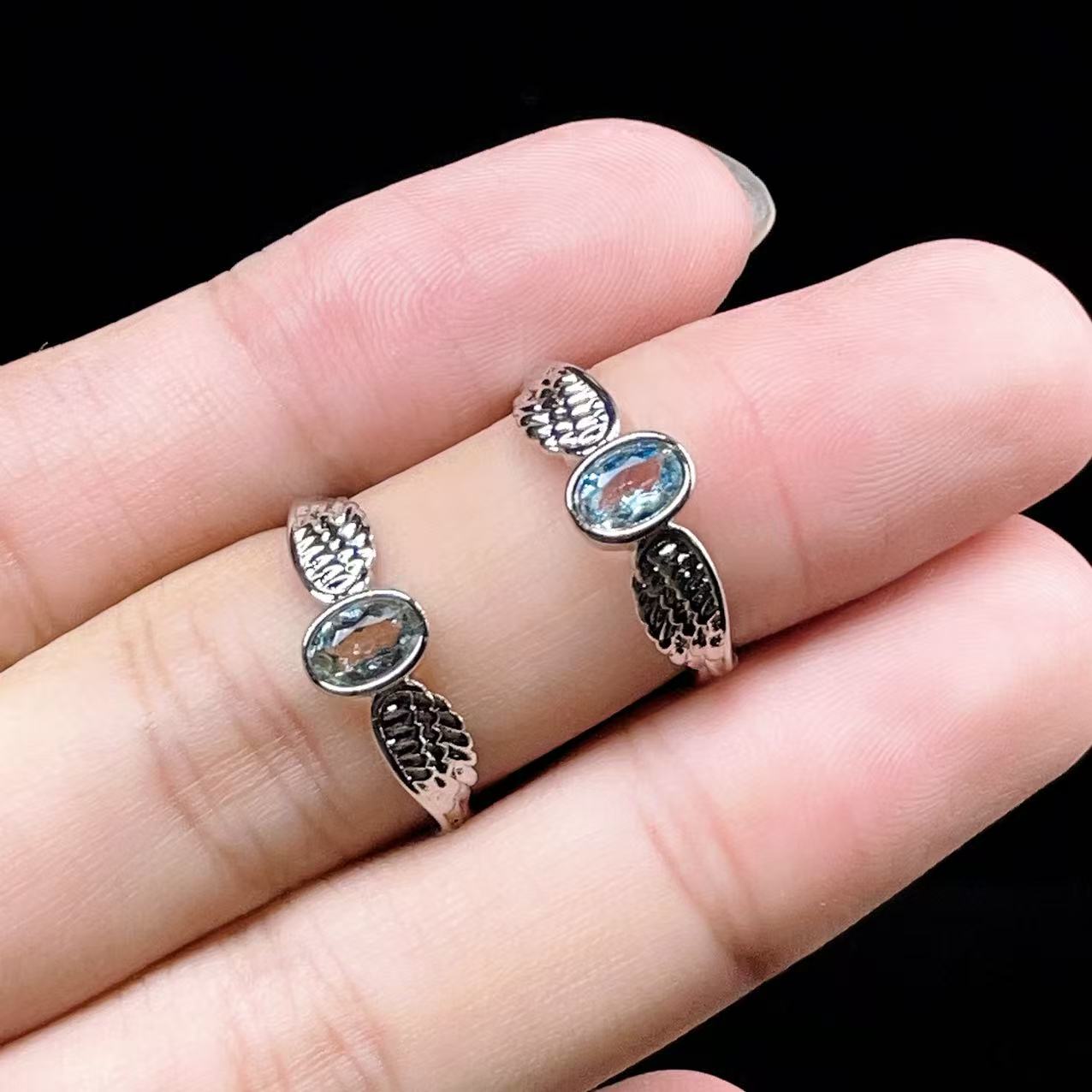 Yahoo! Yahoo!ショッピング(ヤフー ショッピング)PROME 天然石・特別仕様品・再入荷不可・ブルートパーズ・白銅指輪・フリーサイズ・p5383