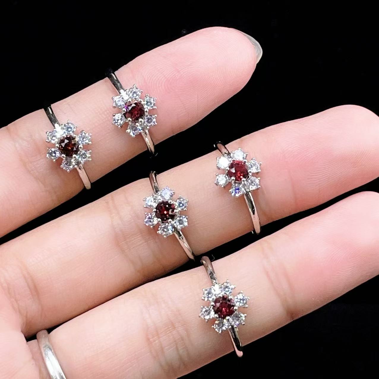 Yahoo! Yahoo!ショッピング(ヤフー ショッピング)PROME 天然石・特別仕様品・再入荷不可・ガーネット・白銅指輪・フリーサイズ・p5386