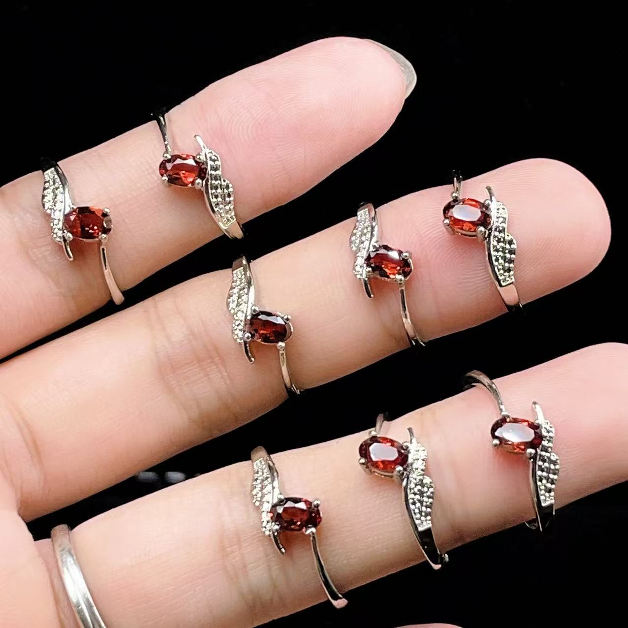 Yahoo! Yahoo!ショッピング(ヤフー ショッピング)PROME 天然石・特別仕様品・再入荷不可・ガーネット・白銅指輪・フリーサイズ・p5388
