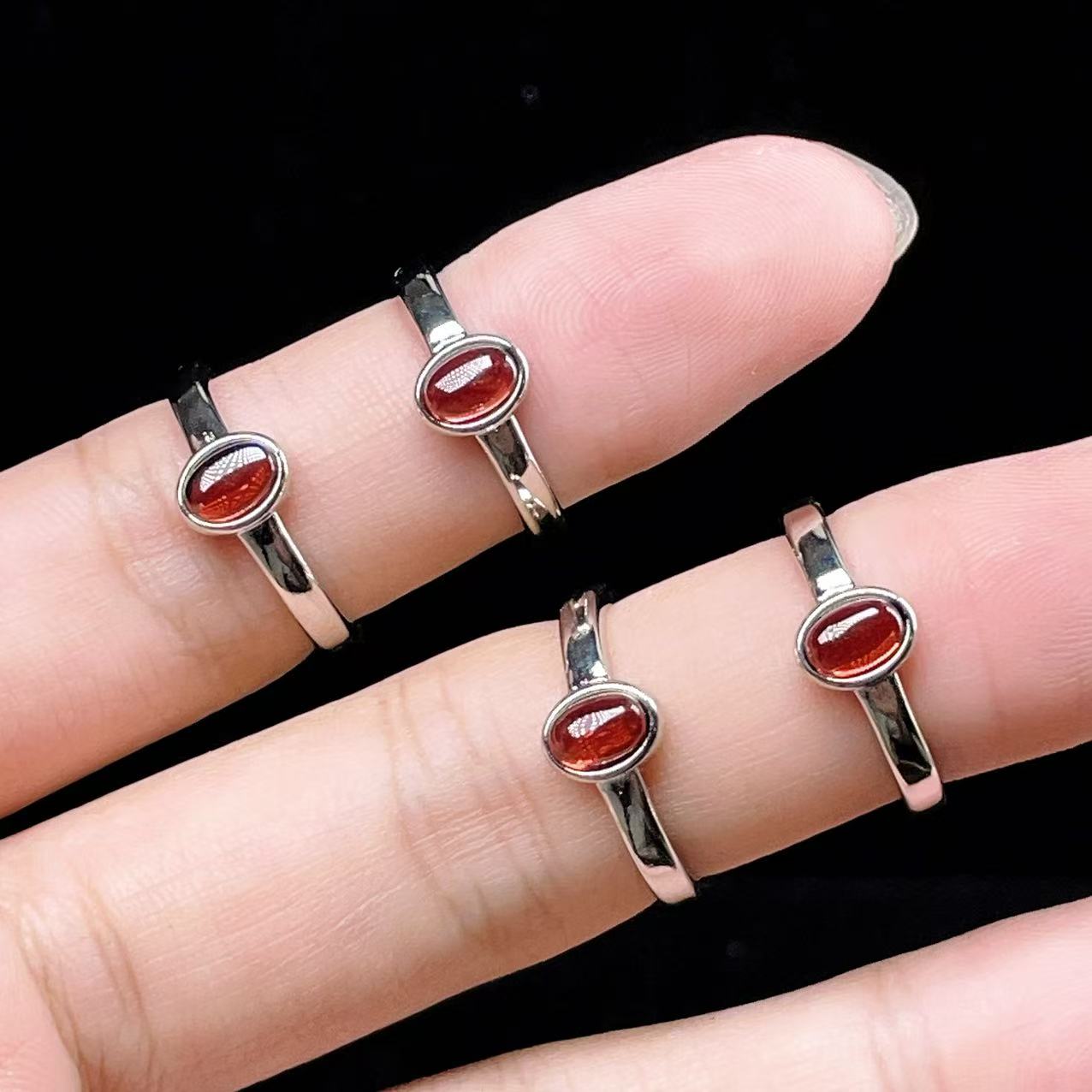 Yahoo! Yahoo!ショッピング(ヤフー ショッピング)PROME 天然石・特別仕様品・再入荷不可・ガーネット・白銅指輪・フリーサイズ・p5397