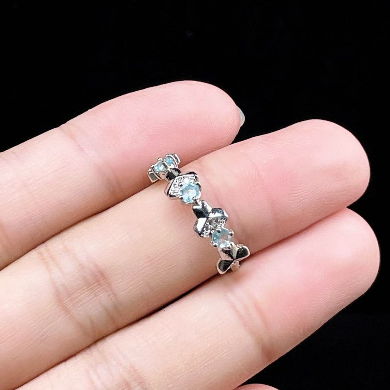 Yahoo! Yahoo!ショッピング(ヤフー ショッピング)PROME 天然石・特別仕様品・再入荷不可・アパタイト・白銅指輪・フリーサイズ・p5399