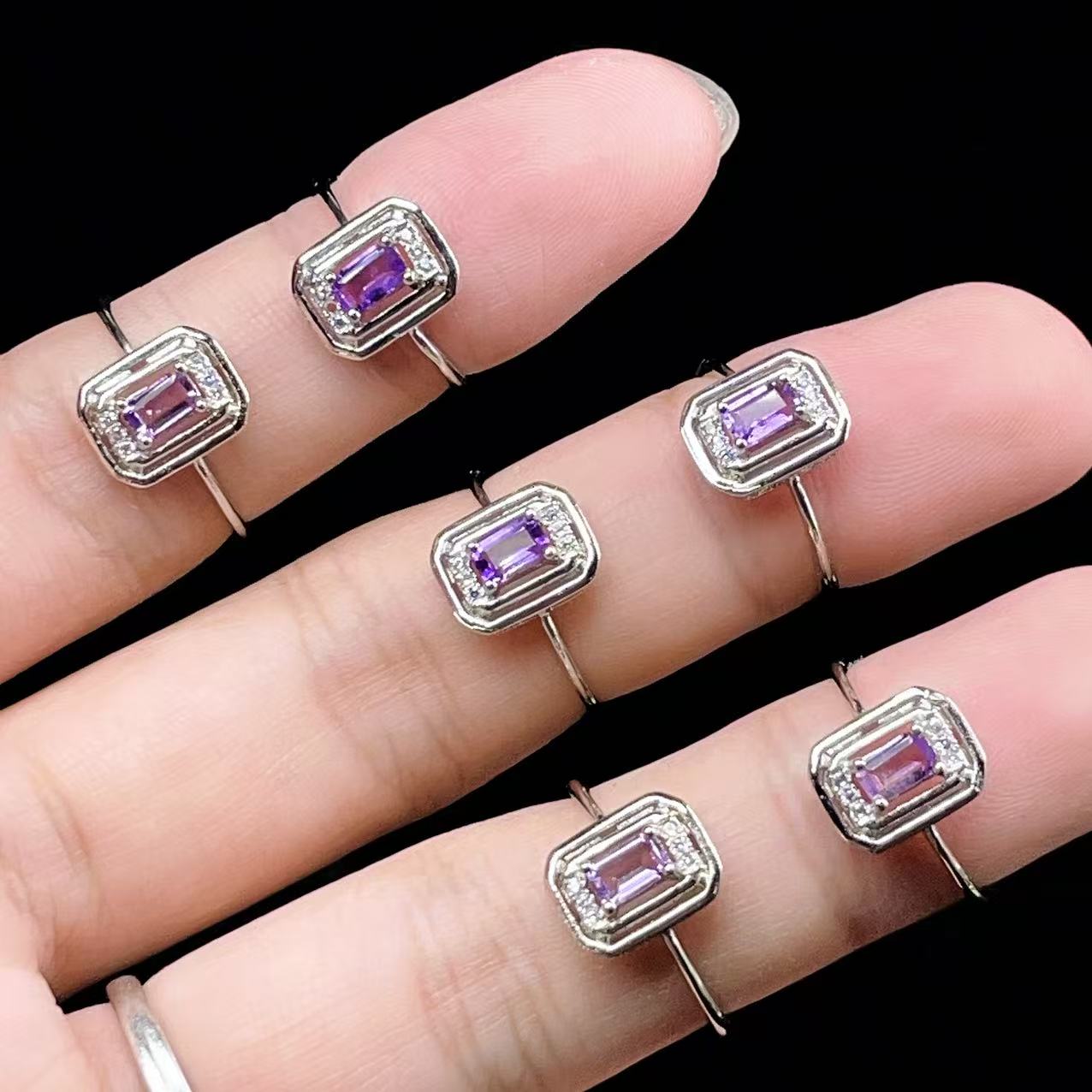 Yahoo! Yahoo!ショッピング(ヤフー ショッピング)PROME 天然石・特別仕様品・再入荷不可・アメジスト・白銅指輪・フリーサイズ・p5400