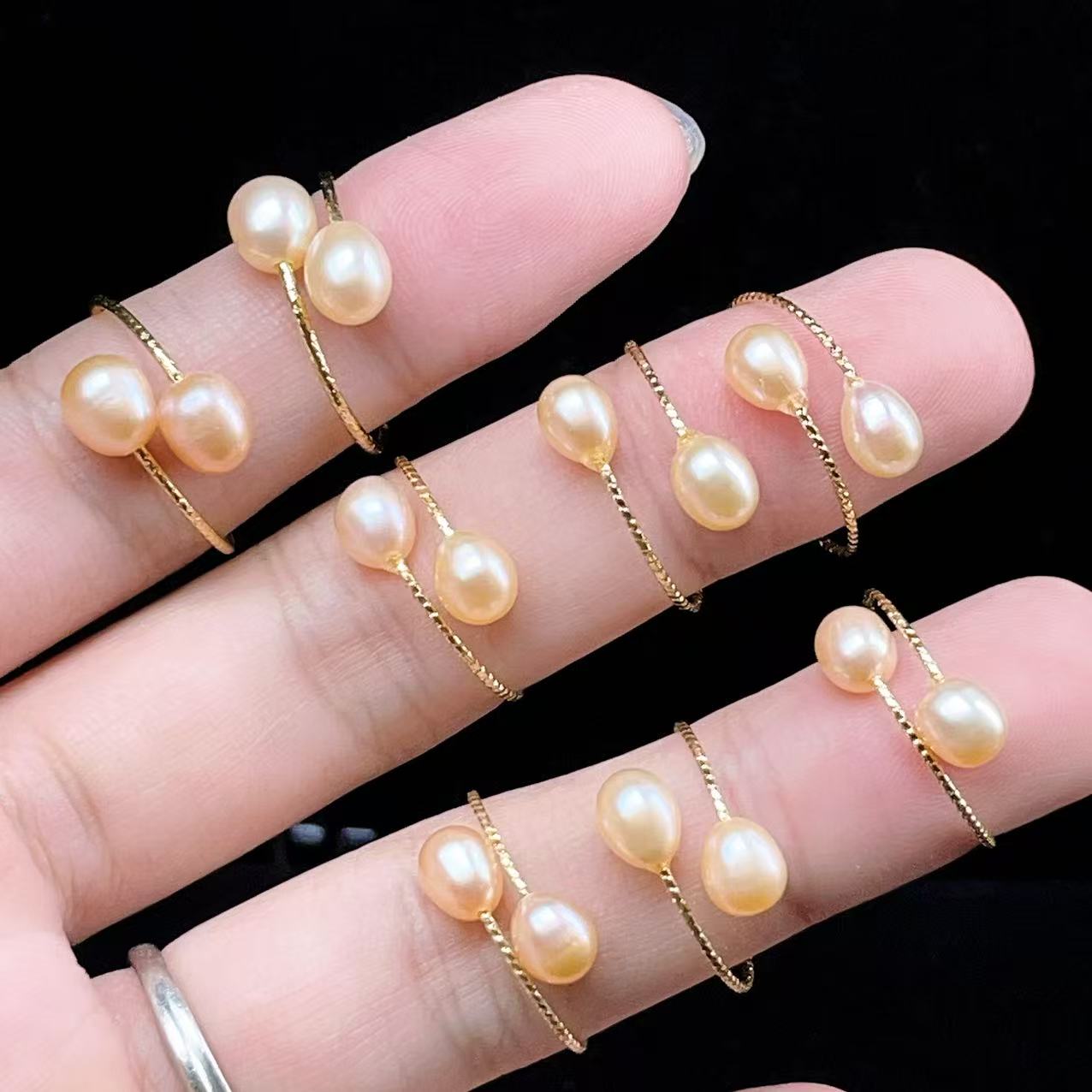 Yahoo! Yahoo!ショッピング(ヤフー ショッピング)PROME 天然石・特別仕様品・再入荷不可・淡水パール・白銅指輪・フリーサイズ・p5405