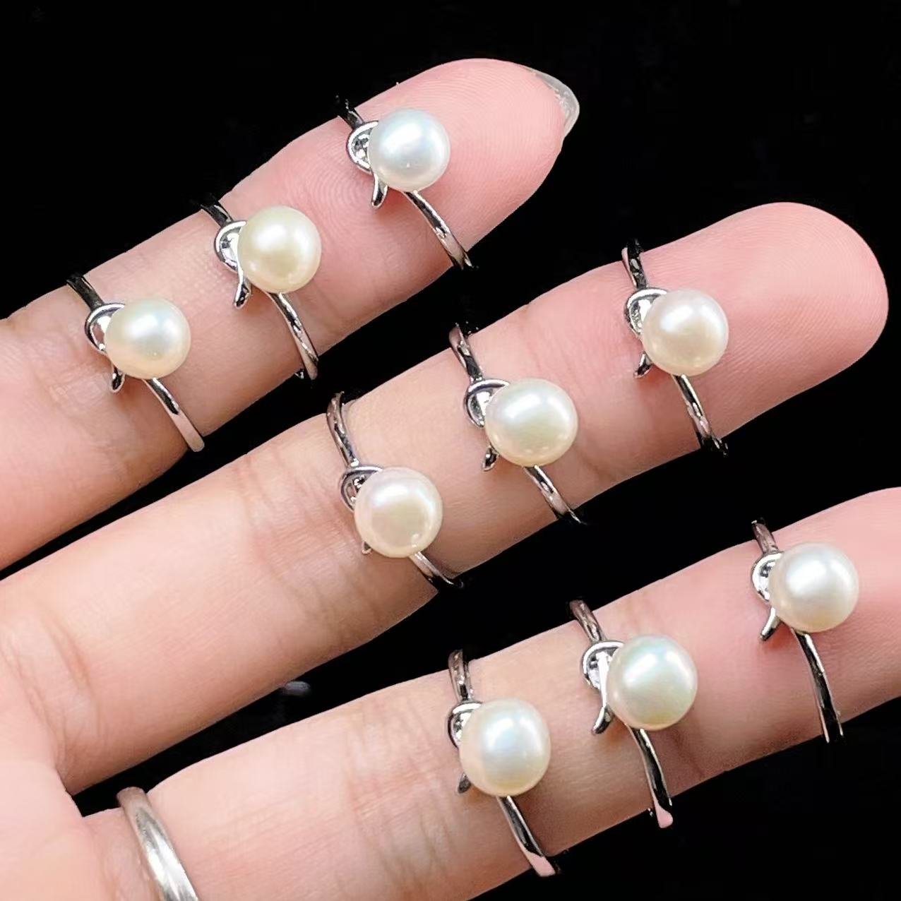 Yahoo! Yahoo!ショッピング(ヤフー ショッピング)PROME 天然石・特別仕様品・再入荷不可・淡水パール・白銅指輪・フリーサイズ・p5414