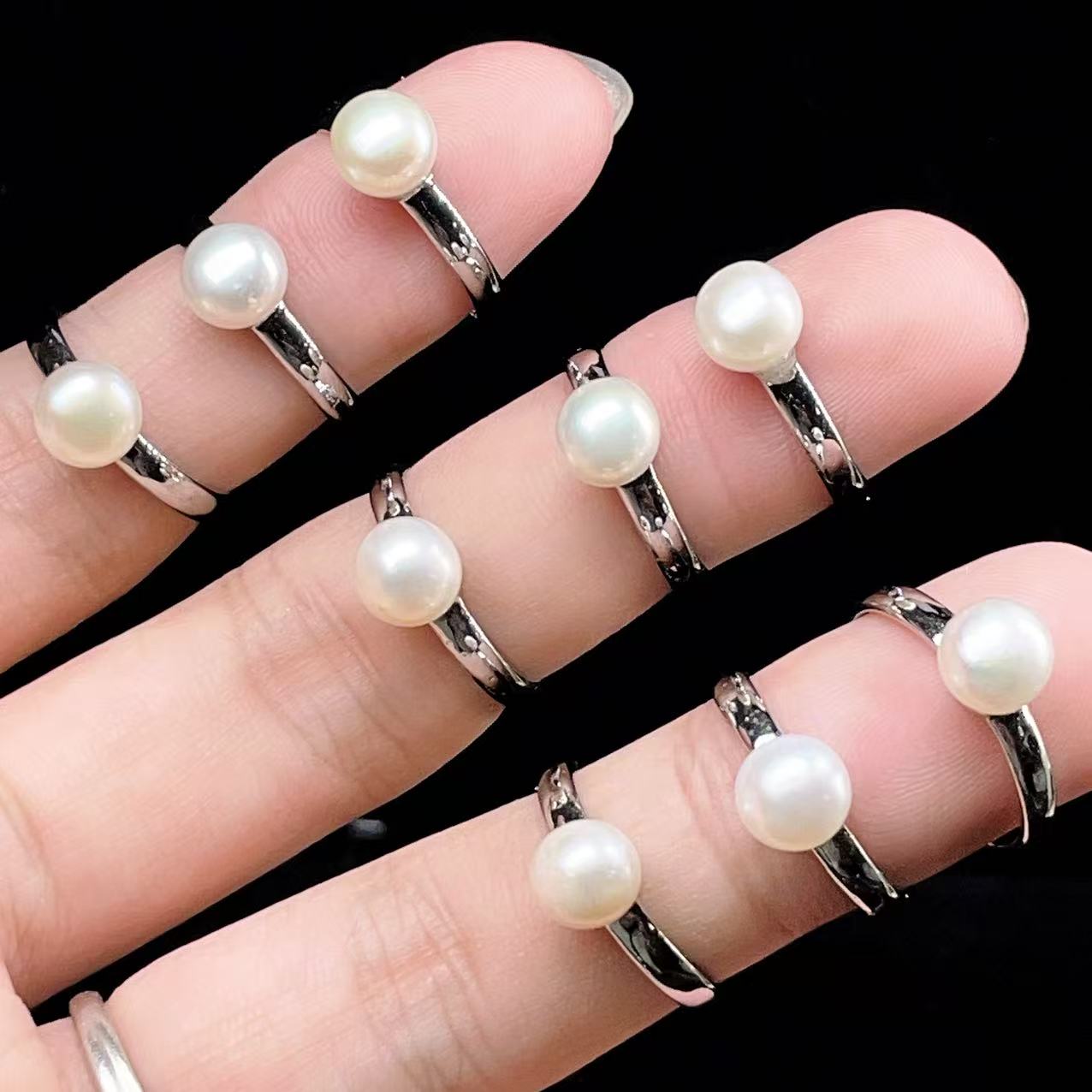 Yahoo! Yahoo!ショッピング(ヤフー ショッピング)PROME 天然石・特別仕様品・再入荷不可・淡水パール・白銅指輪・フリーサイズ・p5417