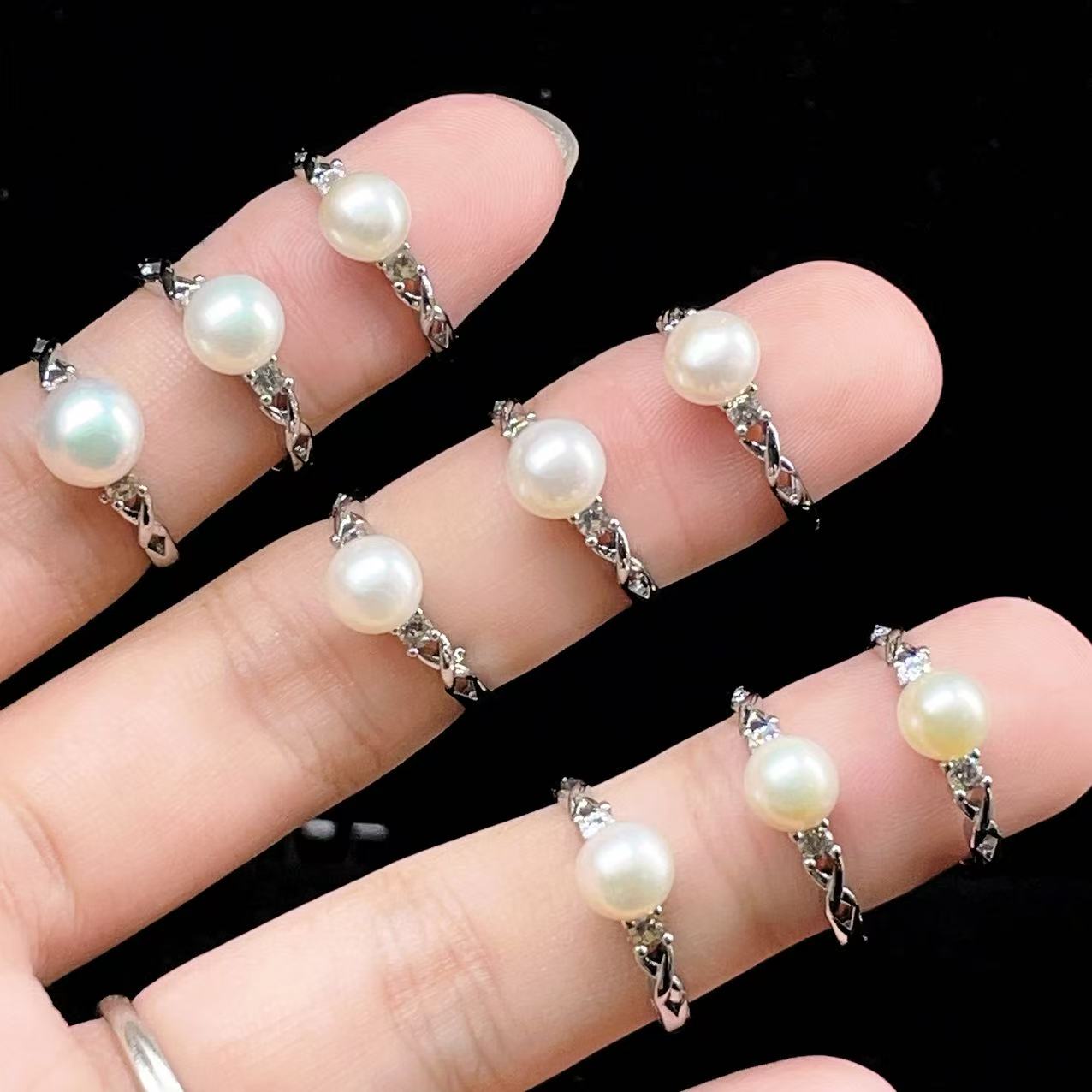 Yahoo! Yahoo!ショッピング(ヤフー ショッピング)PROME 天然石・特別仕様品・再入荷不可・淡水パール・白銅指輪・フリーサイズ・p5420