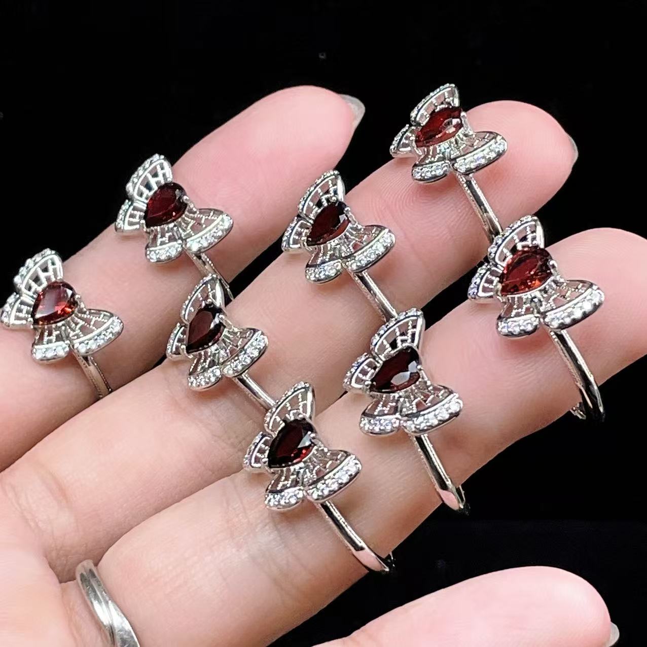 Yahoo! Yahoo!ショッピング(ヤフー ショッピング)PROME 天然石・特別仕様品・再入荷不可・ガーネット・白銅指輪・フリーサイズ・p5427
