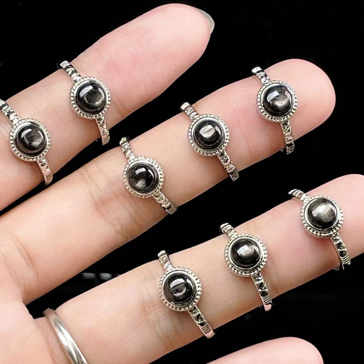 Yahoo! Yahoo!ショッピング(ヤフー ショッピング)PROME 天然石・特別仕様品・再入荷不可・ハイパーシーン・白銅指輪・フリーサイズ・p5432
