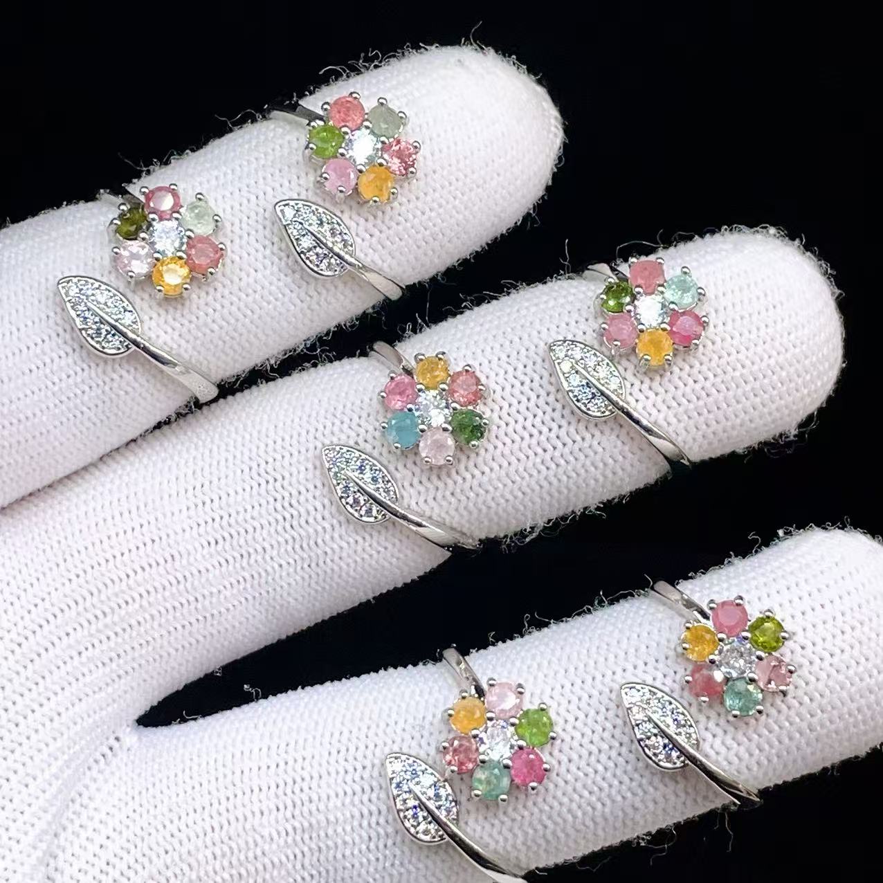PROME 天然石 特別仕様品・限定品・再入荷不可・トルマリン・白銅指輪・フリーサイズ・P6292