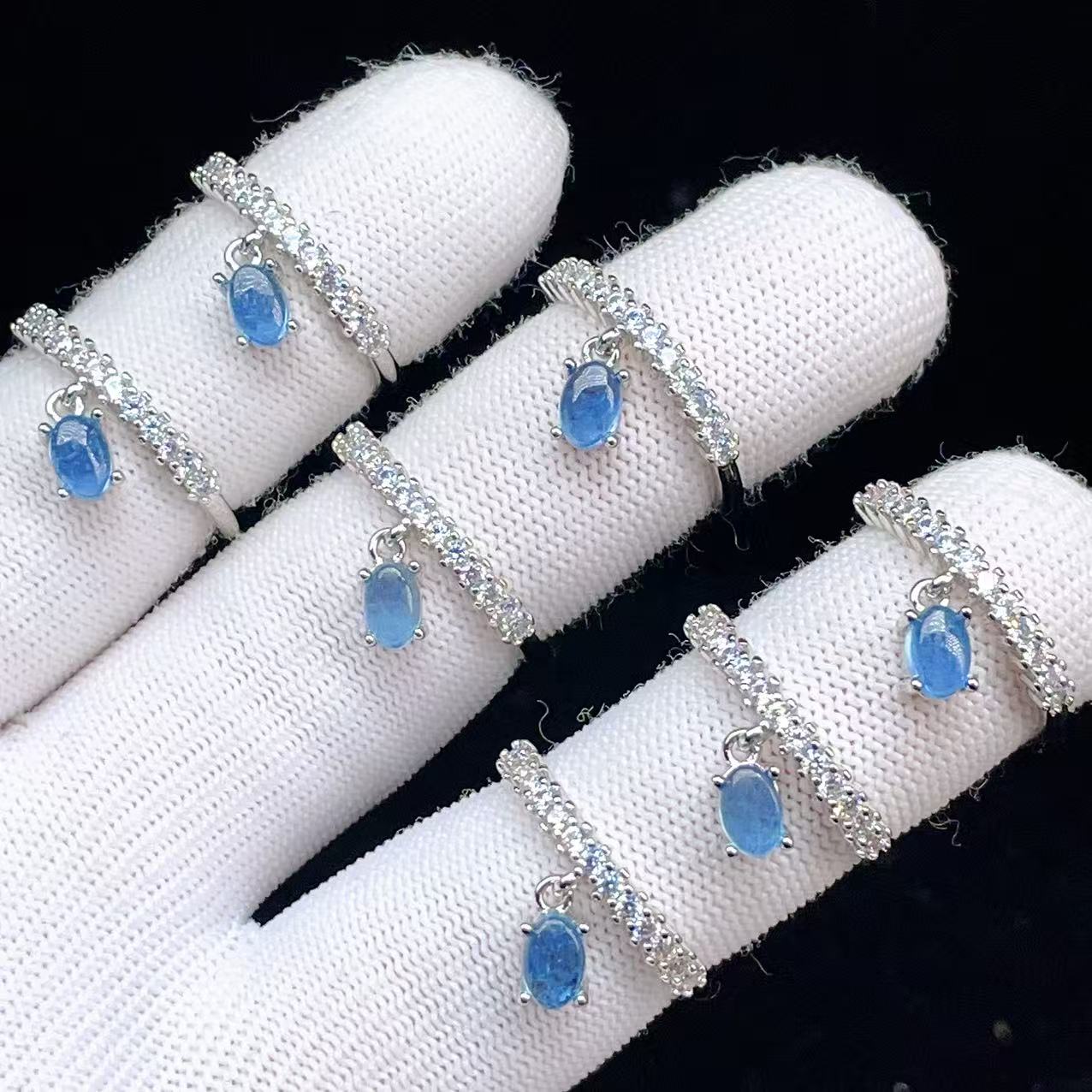 PROME 天然石 特別仕様品・限定品・再入荷不可・アクアマリン・白銅指輪・フリーサイズ・p6560