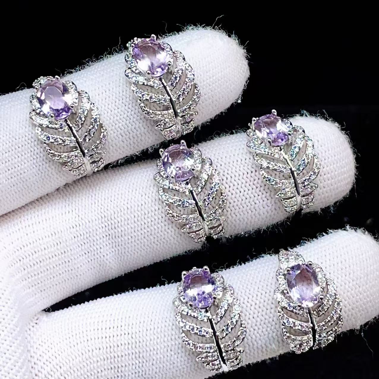 PROME 天然石・特別仕様品・限定品・再入荷不可・アメジスト・白銅（キュプロニッケル）製・指輪・フリーサイズ・P6776