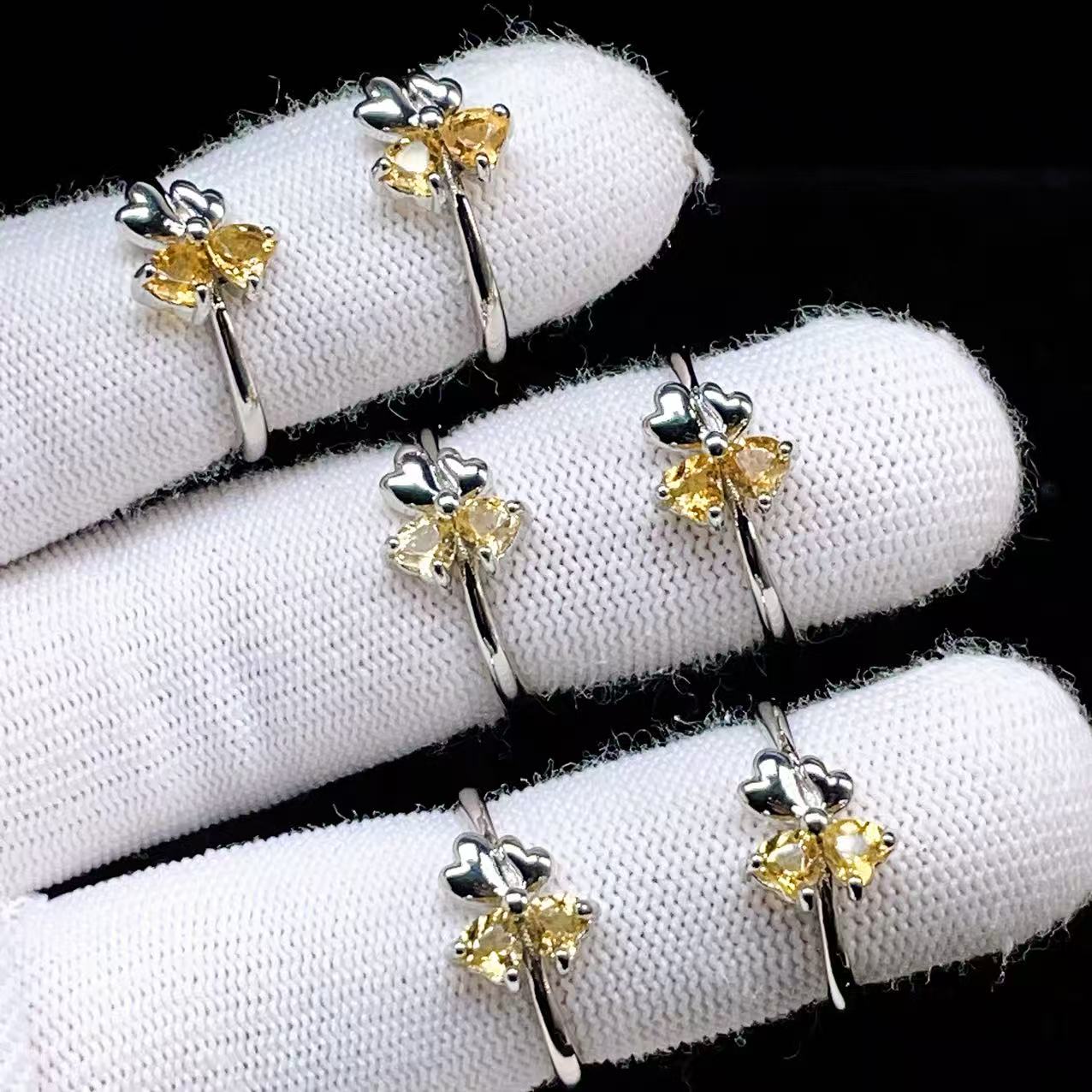 PROME 天然石・特別仕様品・限定品・再入荷不可・シトリン・白銅（キュプロニッケル）製・指輪・フリーサイズ・P6810
